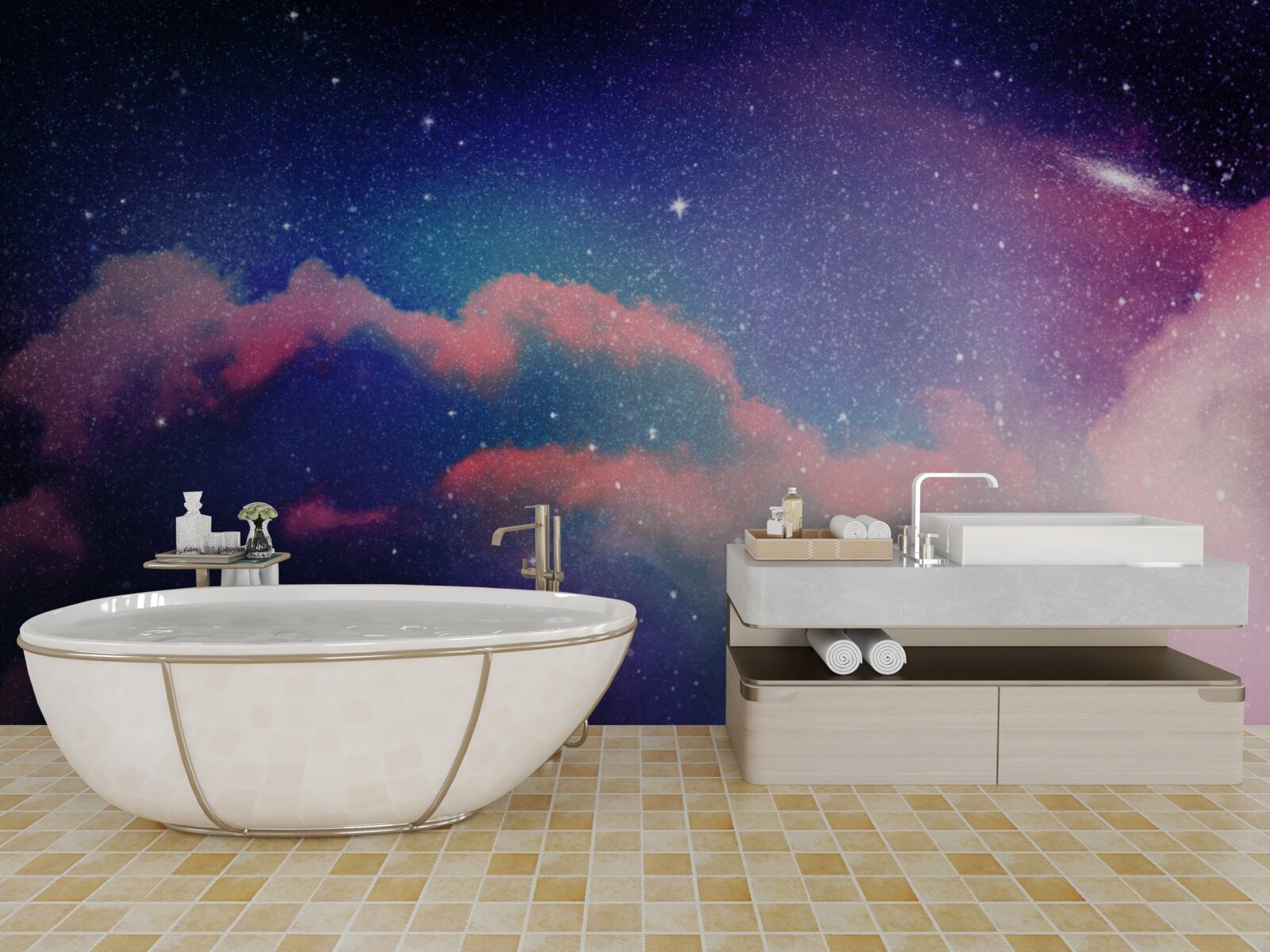 Фотошпалери зірки та зоряні пилові струмені