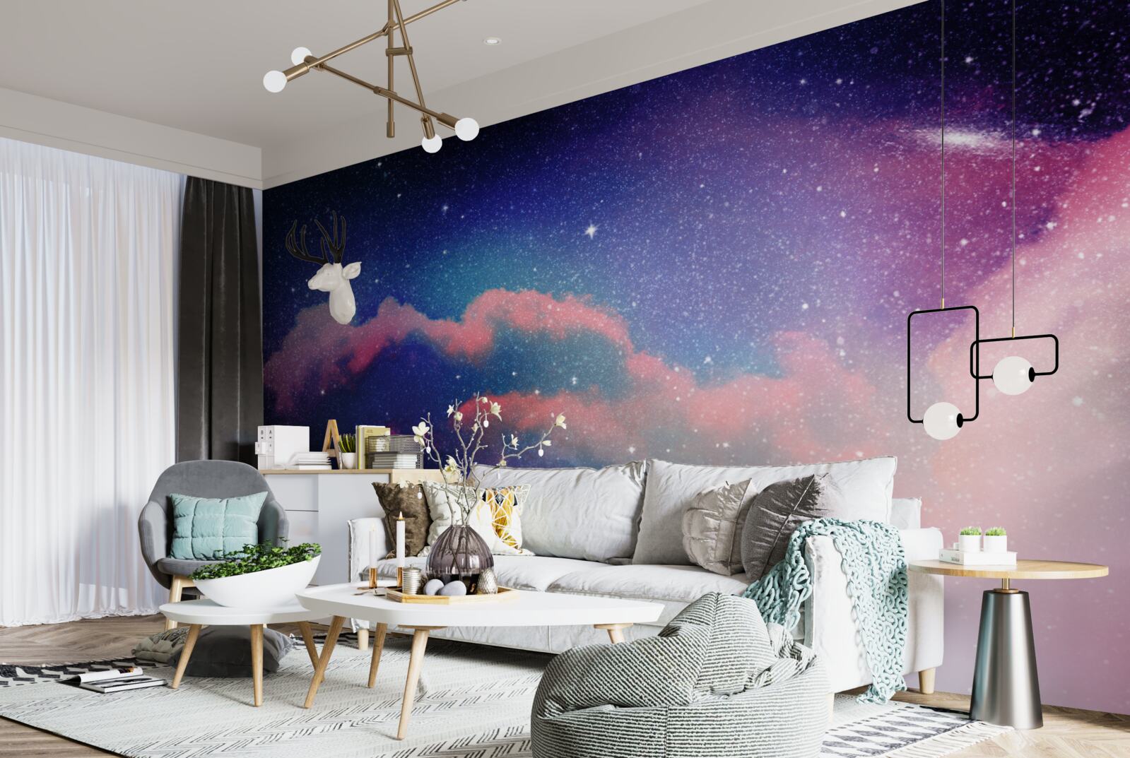 Фотошпалери зірки та зоряні пилові струмені