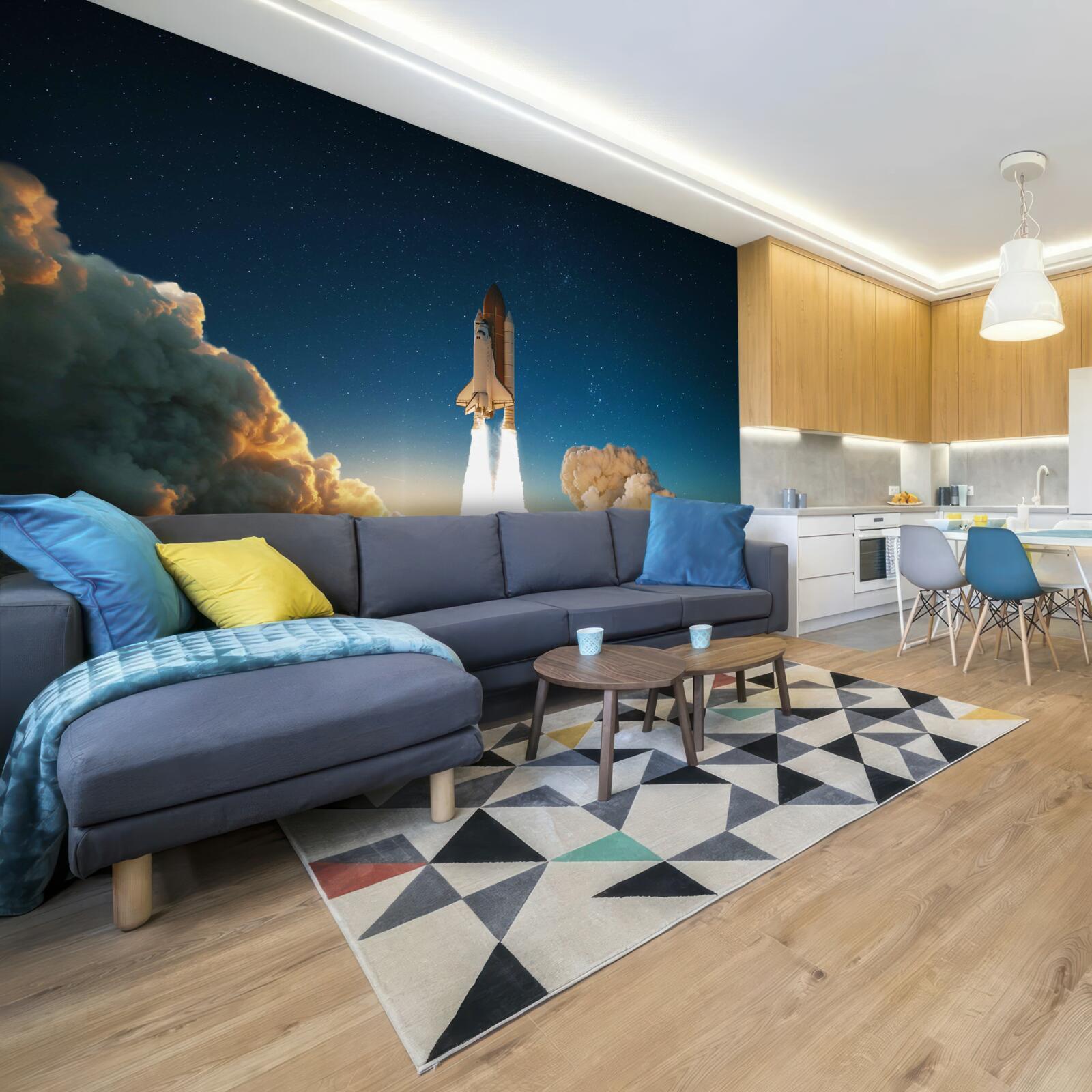 Фотошпалери космічний корабель розпочав подорож у космос