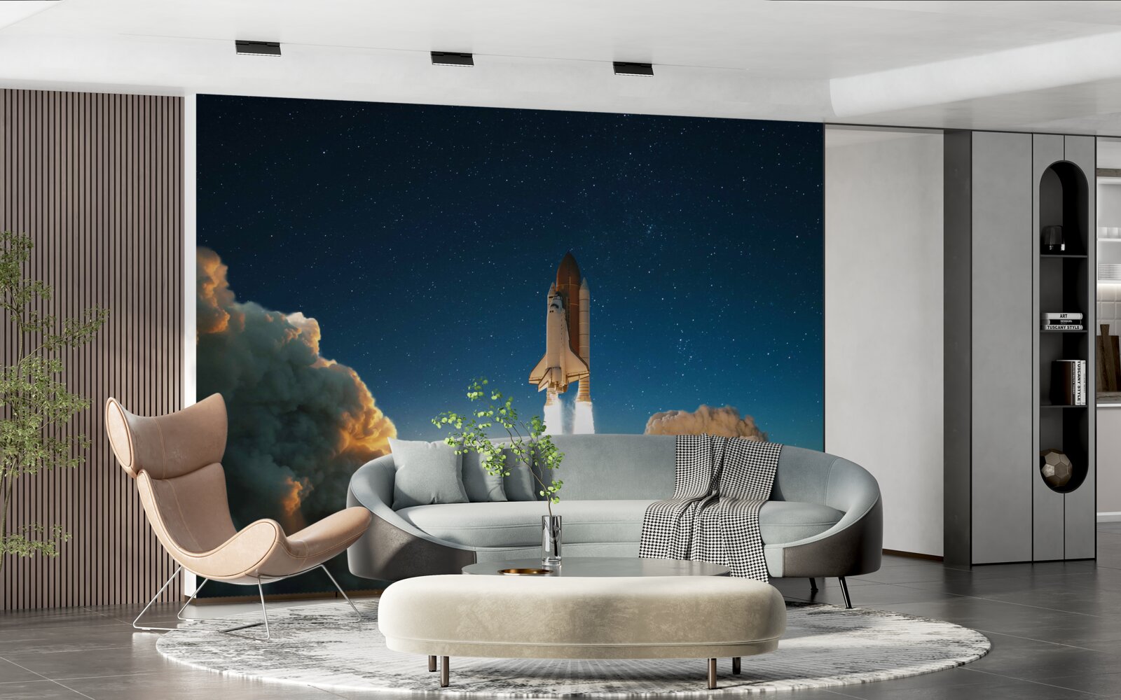 Фотошпалери космічний корабель розпочав подорож у космос