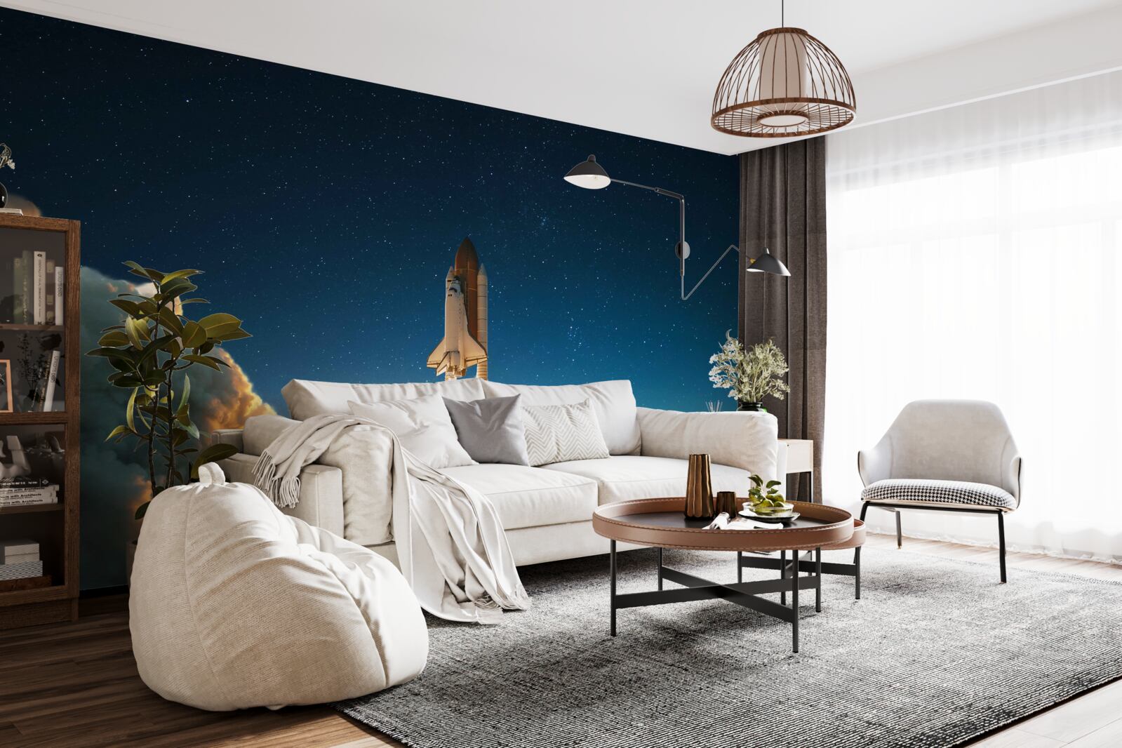 Фотошпалери космічний корабель розпочав подорож у космос