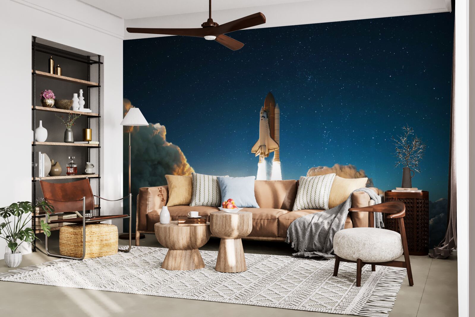 Фотошпалери космічний корабель розпочав подорож у космос