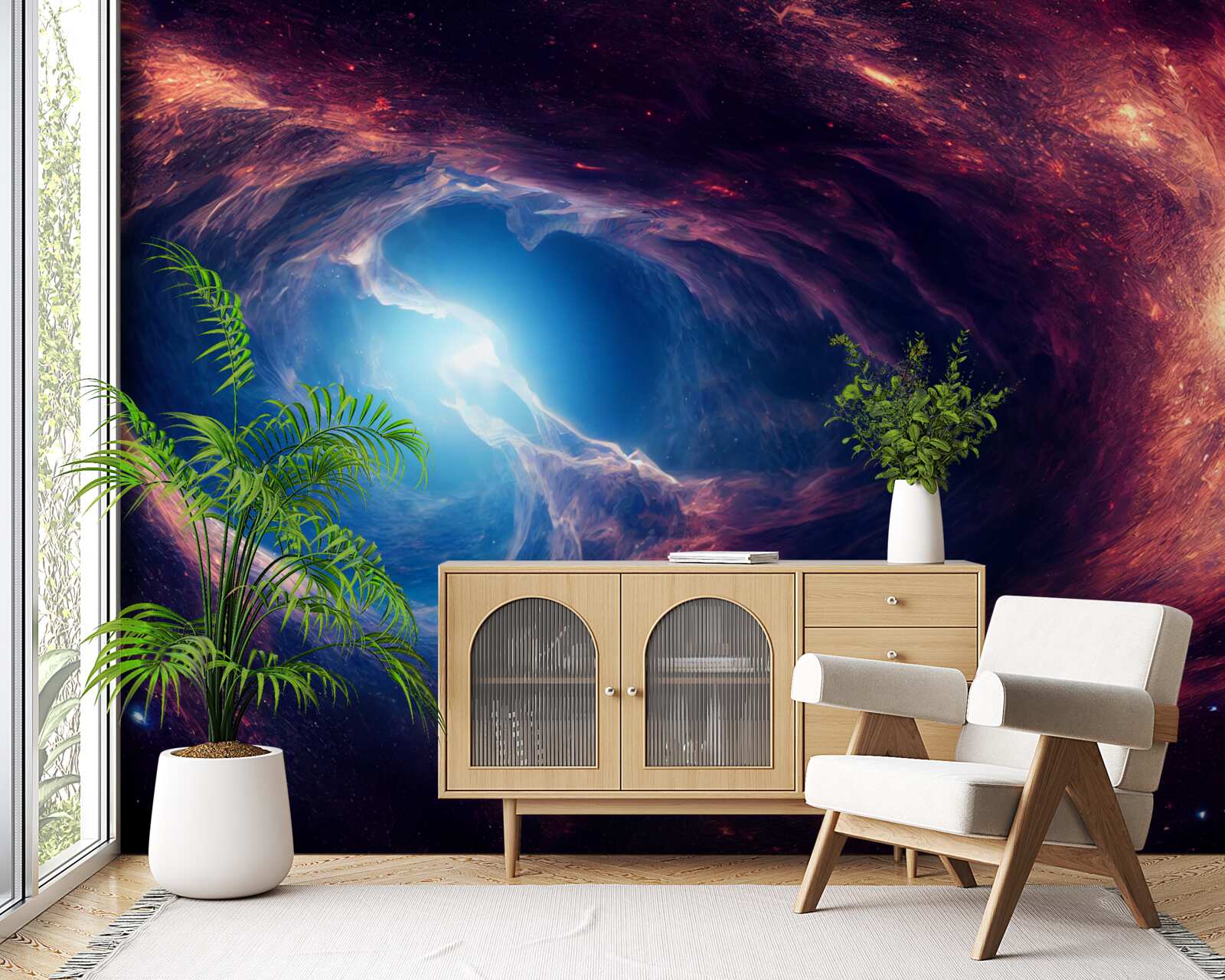 Фотошпалери туманності та космічна система