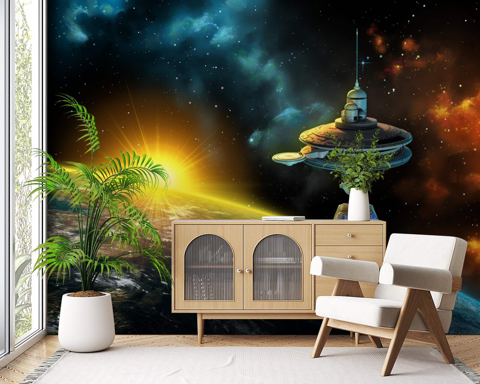 Фотошпалери космічна станція на орбіті