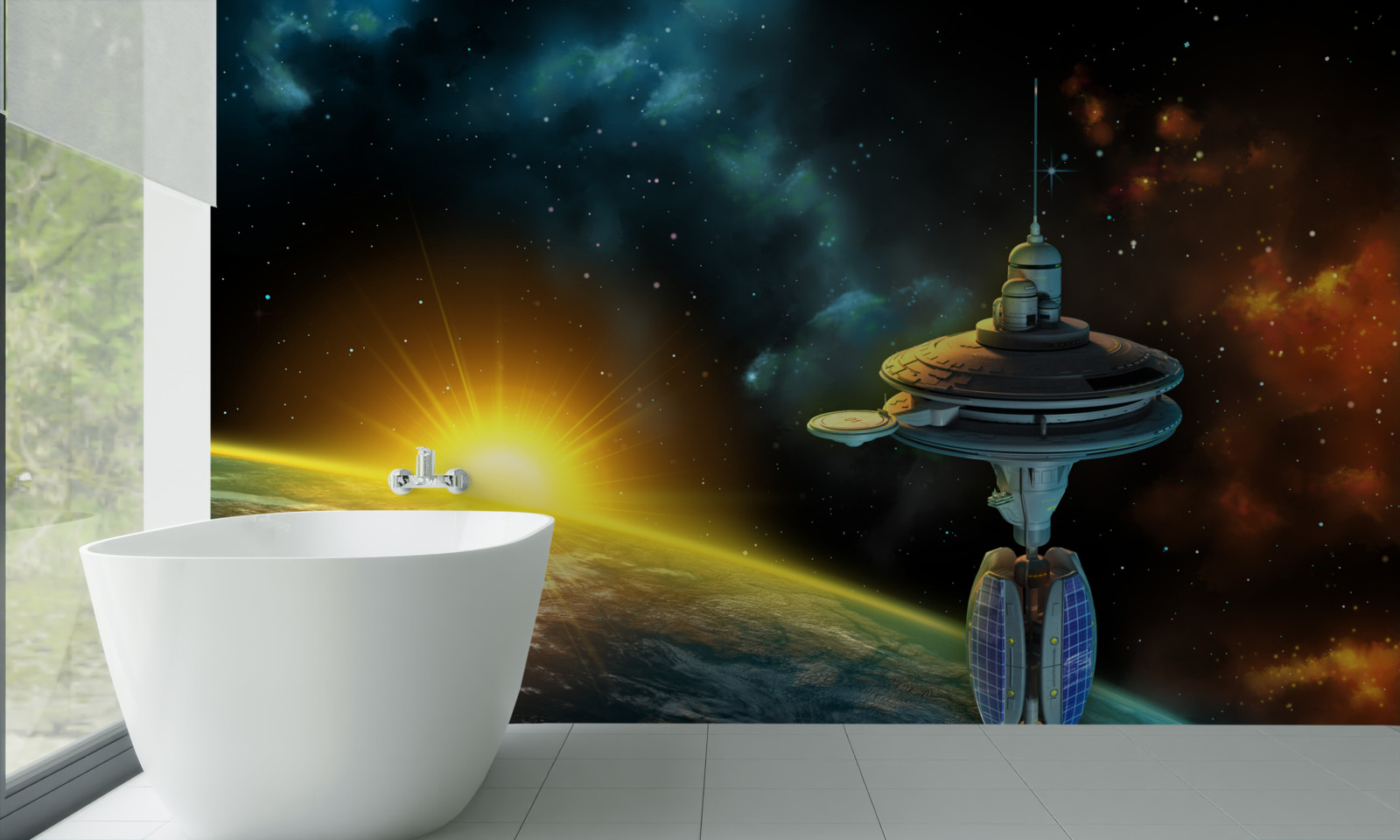 Фотошпалери космічна станція на орбіті