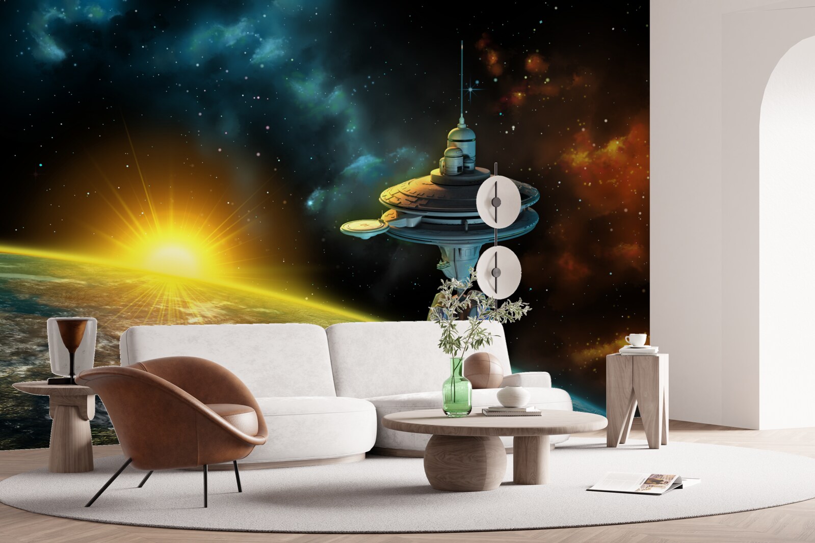 Фотошпалери космічна станція на орбіті