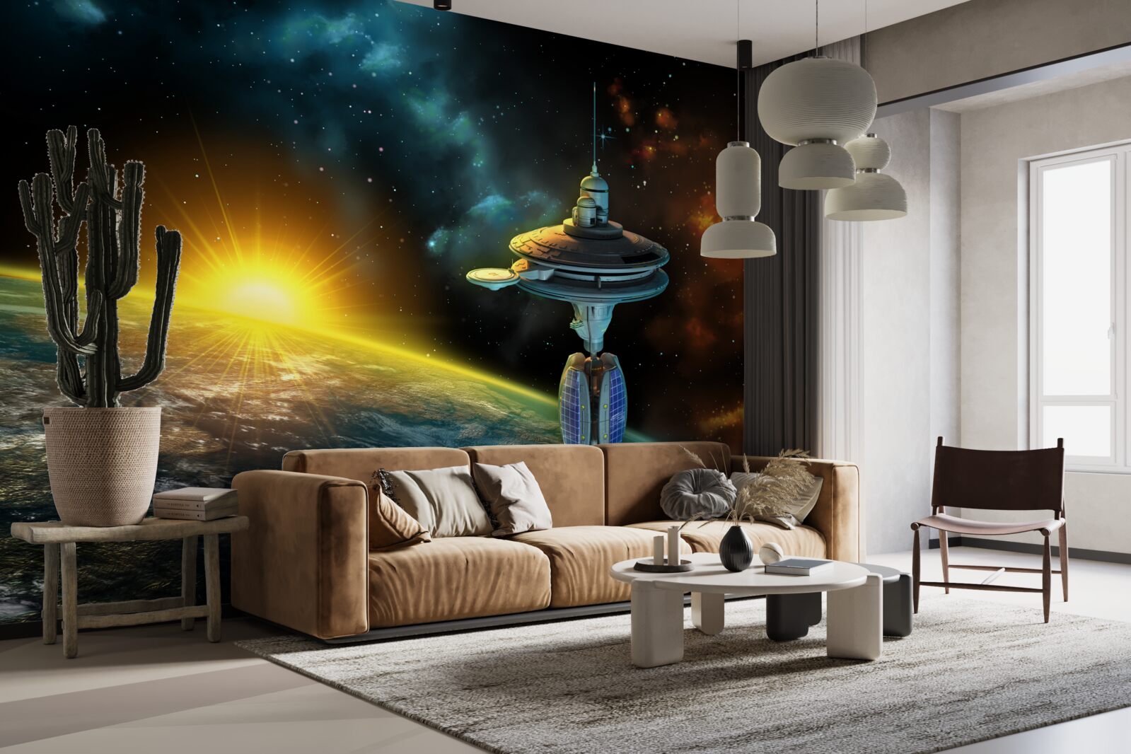 Фотошпалери космічна станція на орбіті