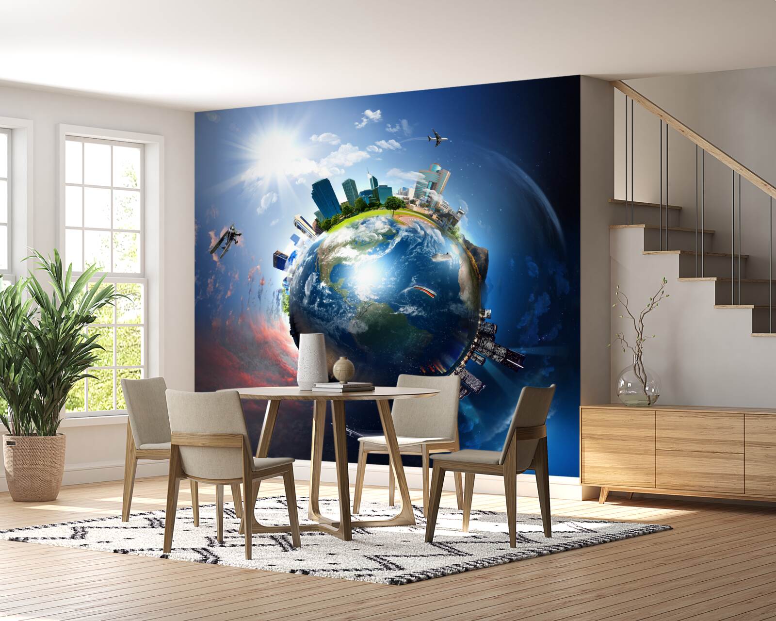 Фотошпалери модернізований глобус