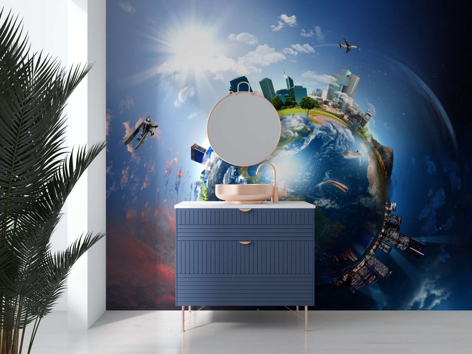 Фотошпалери модернізований глобус