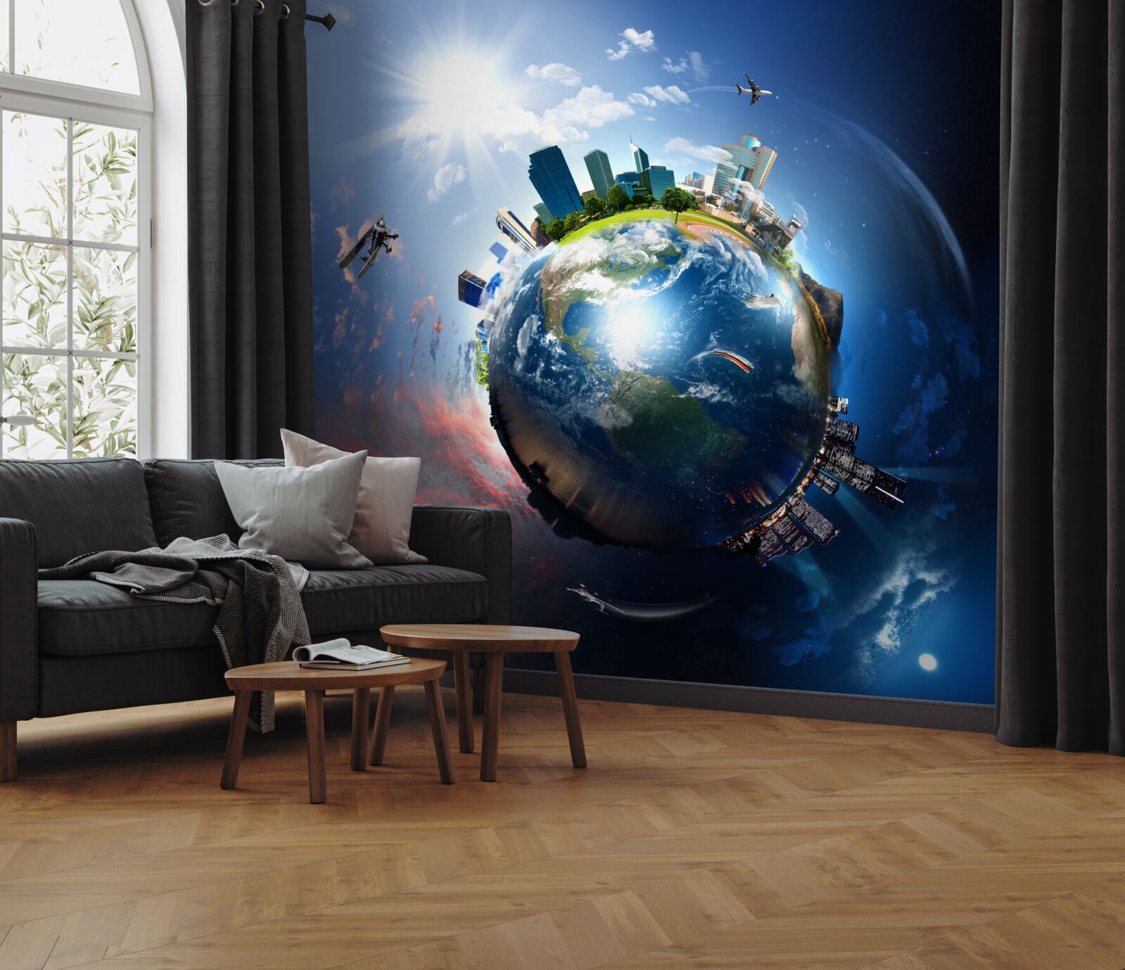 Фотошпалери модернізований глобус