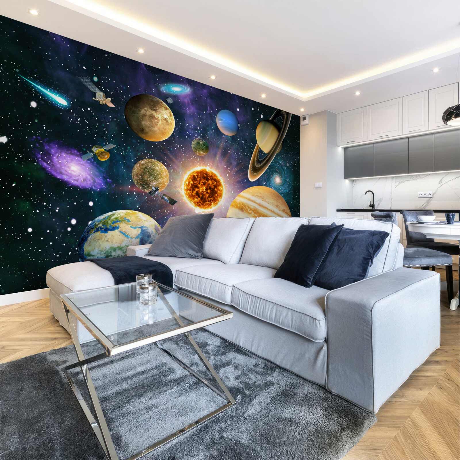 Фотошпалери форми і відтінки планет різноманітні