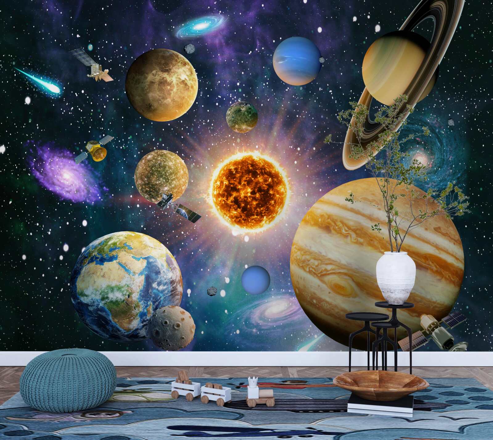 Фотошпалери форми і відтінки планет різноманітні