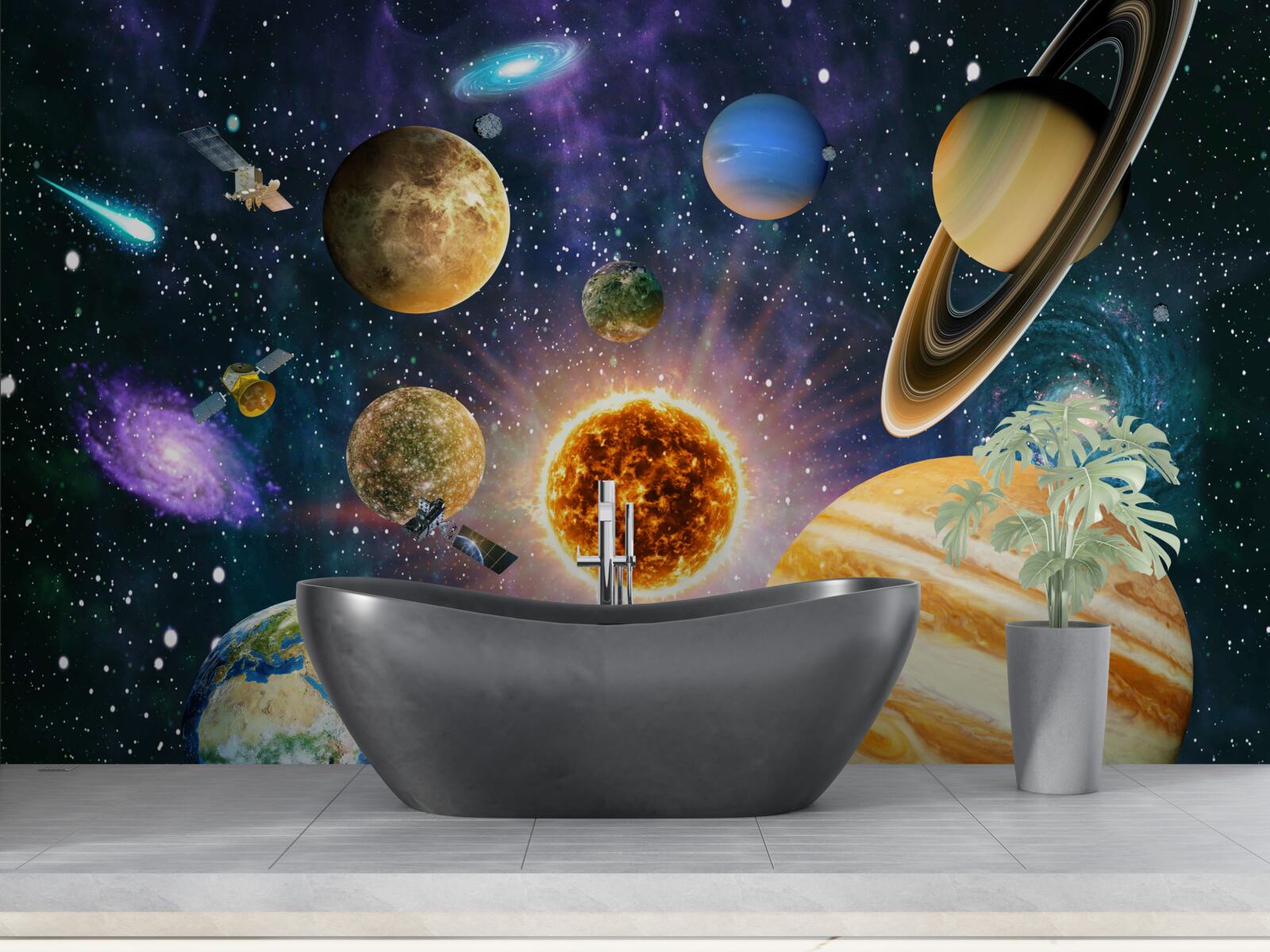 Фотошпалери форми і відтінки планет різноманітні