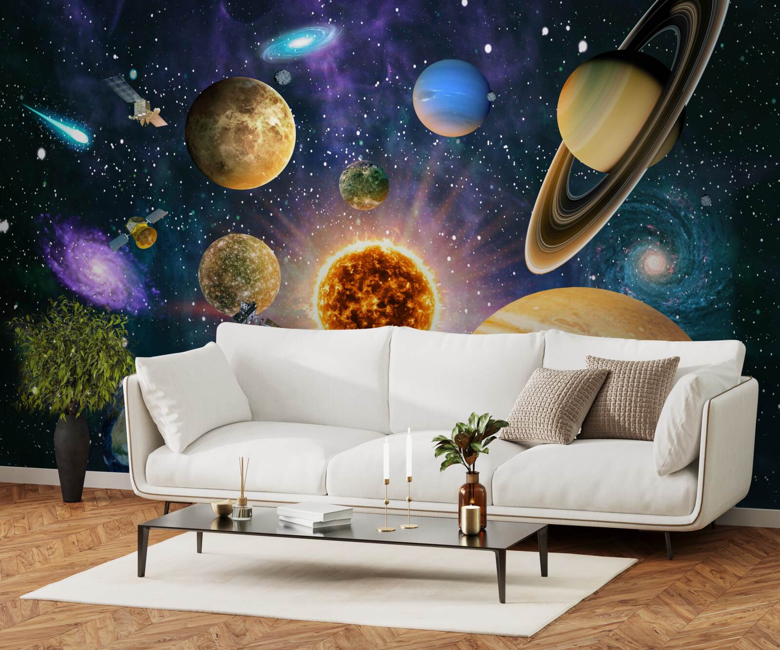 Фотошпалери форми і відтінки планет різноманітні