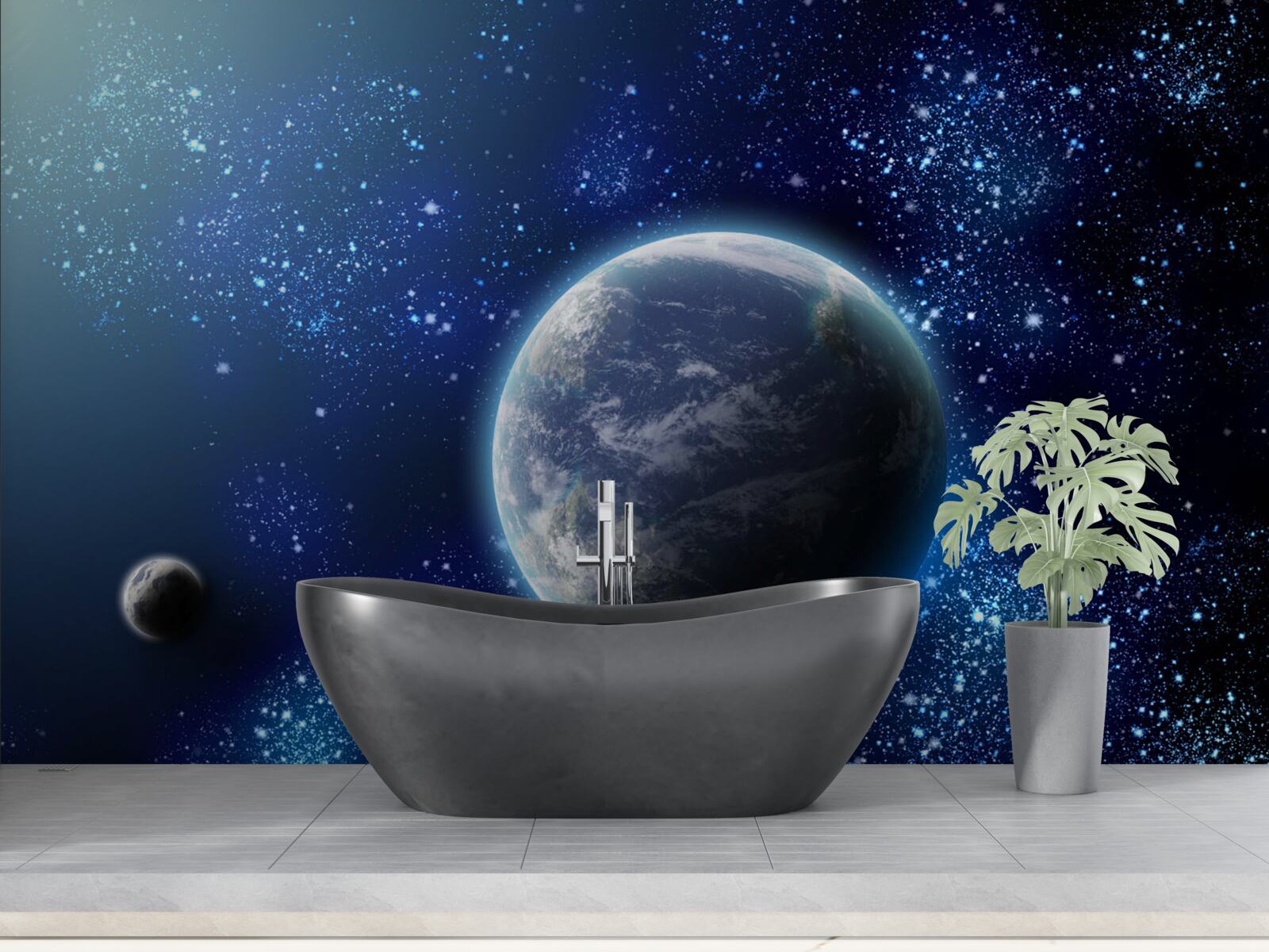 Фотошпалери космос як тло для планети