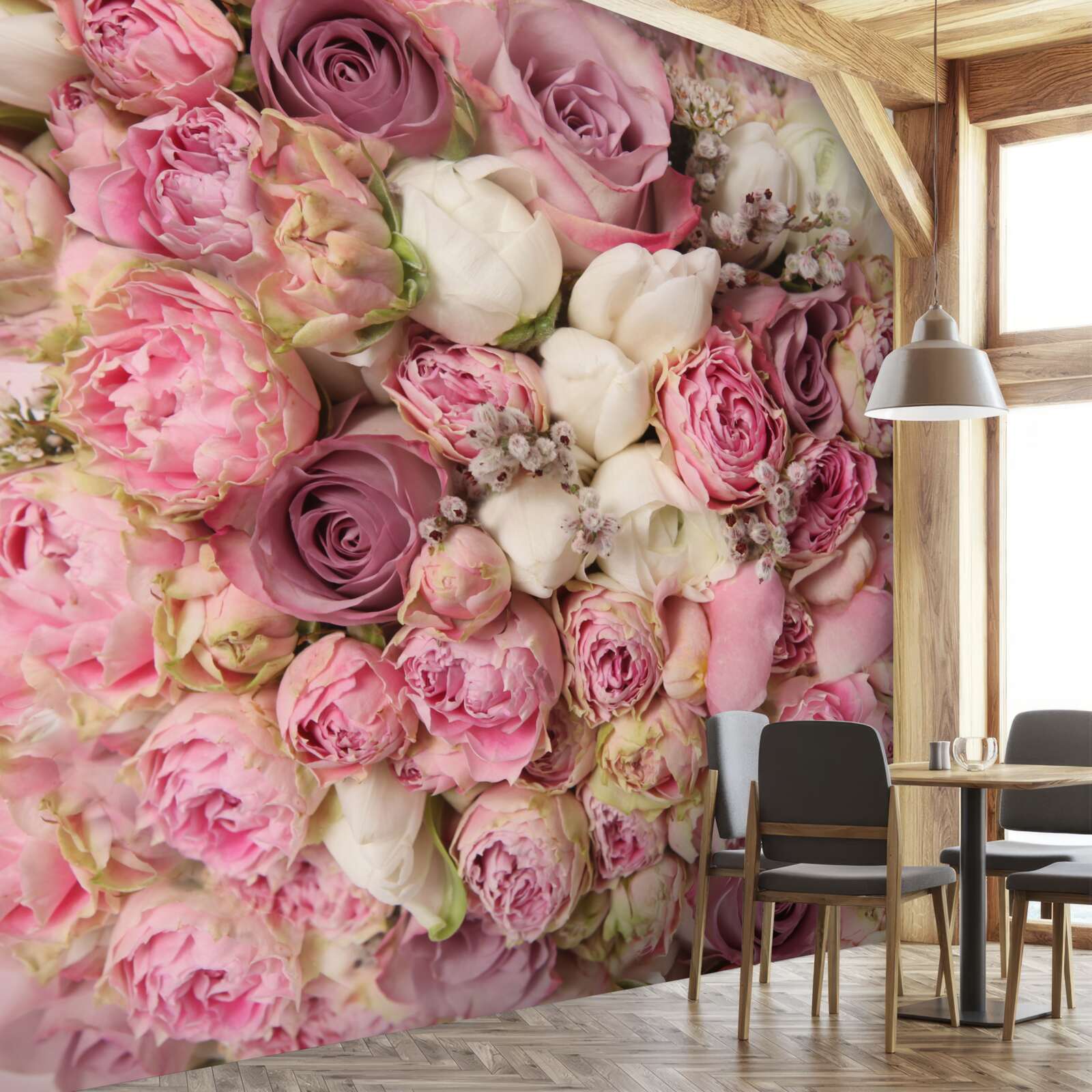 Фотошпалери розкішний букет з безлічі різних квітів