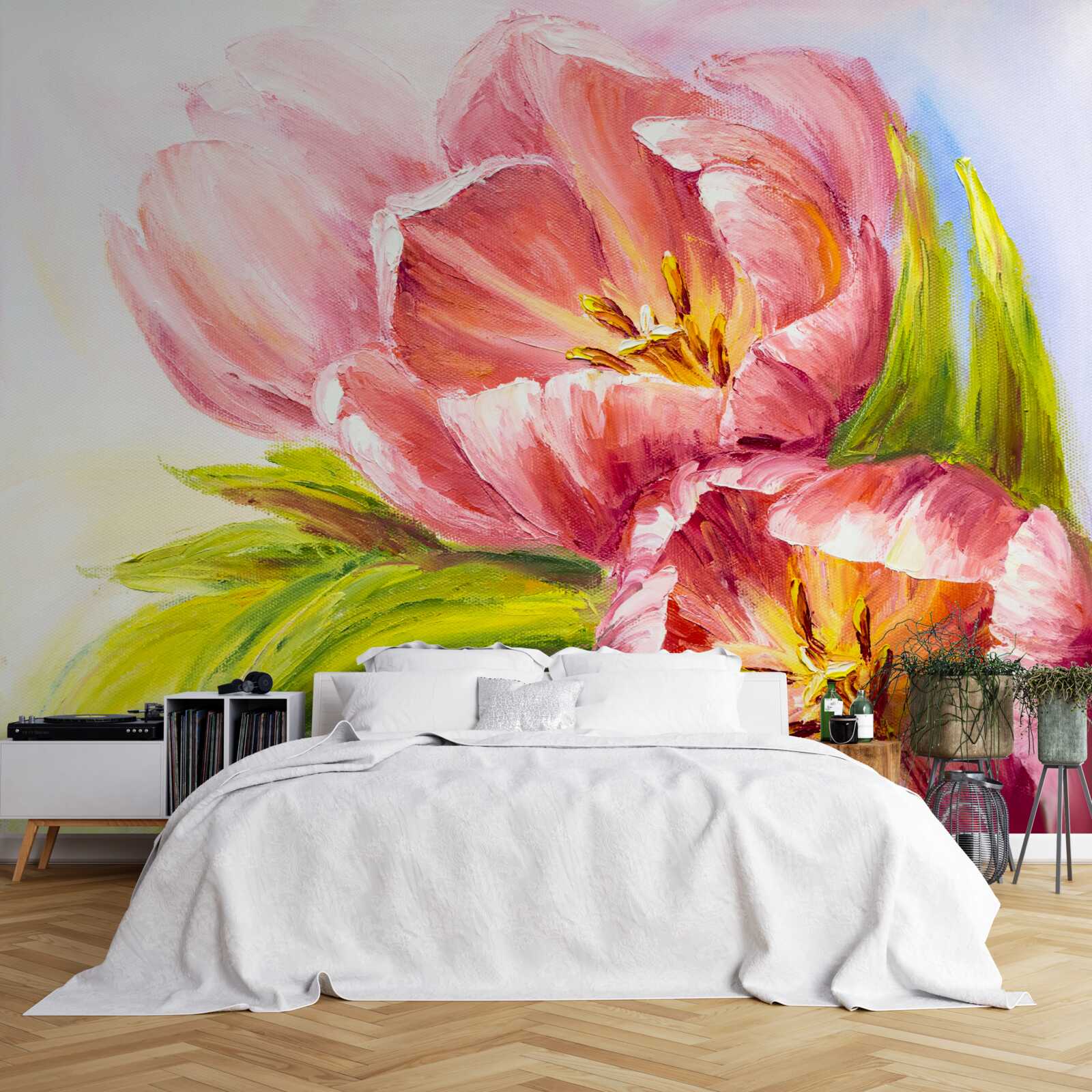 Фотошпалери тюльпани, намальовані з великим смаком і красою