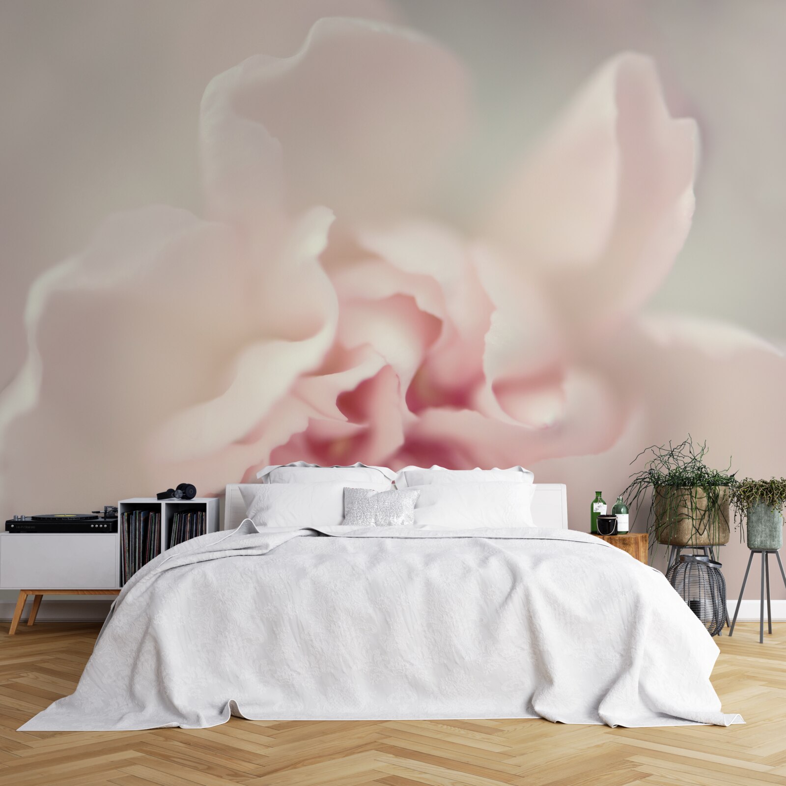 Фотошпалери бутон у ніжних відтінках рожевого