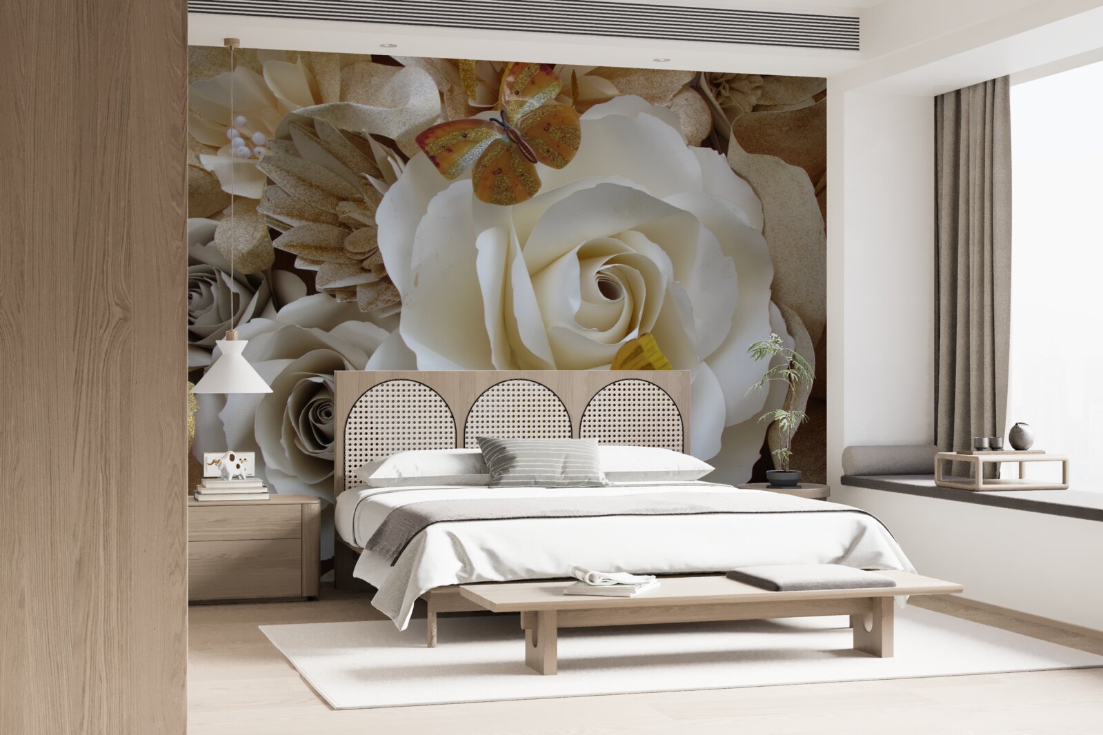 Фотошпалери великий білий гай став місцем приземлення метеликів