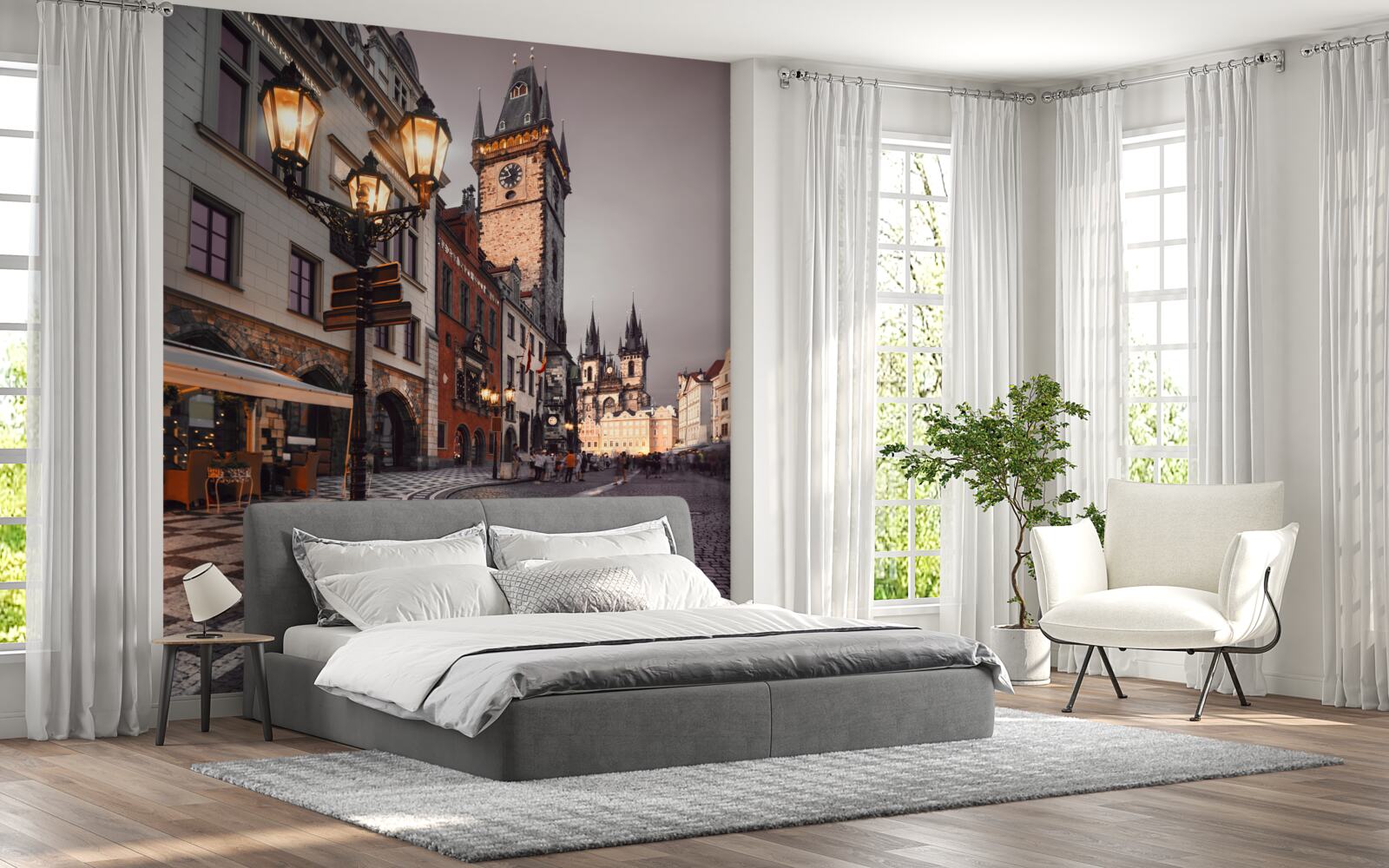 Фотошпалери вулиця в Празі, яка випромінює затишок