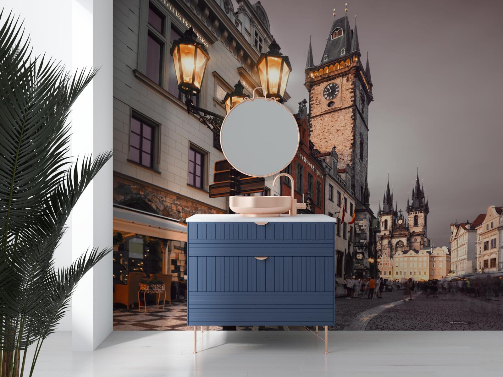 Фотошпалери вулиця в Празі, яка випромінює затишок