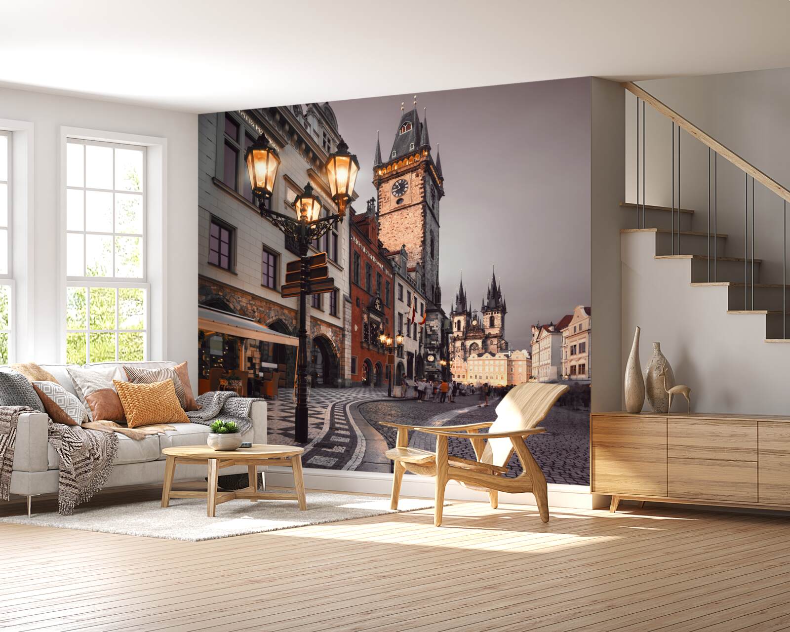 Фотошпалери вулиця в Празі, яка випромінює затишок