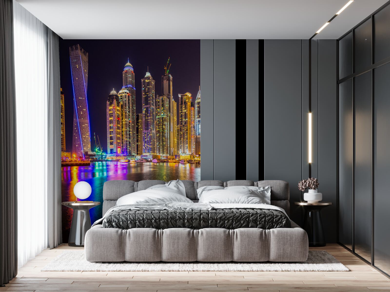 Фотошпалери нічне освітлення міста