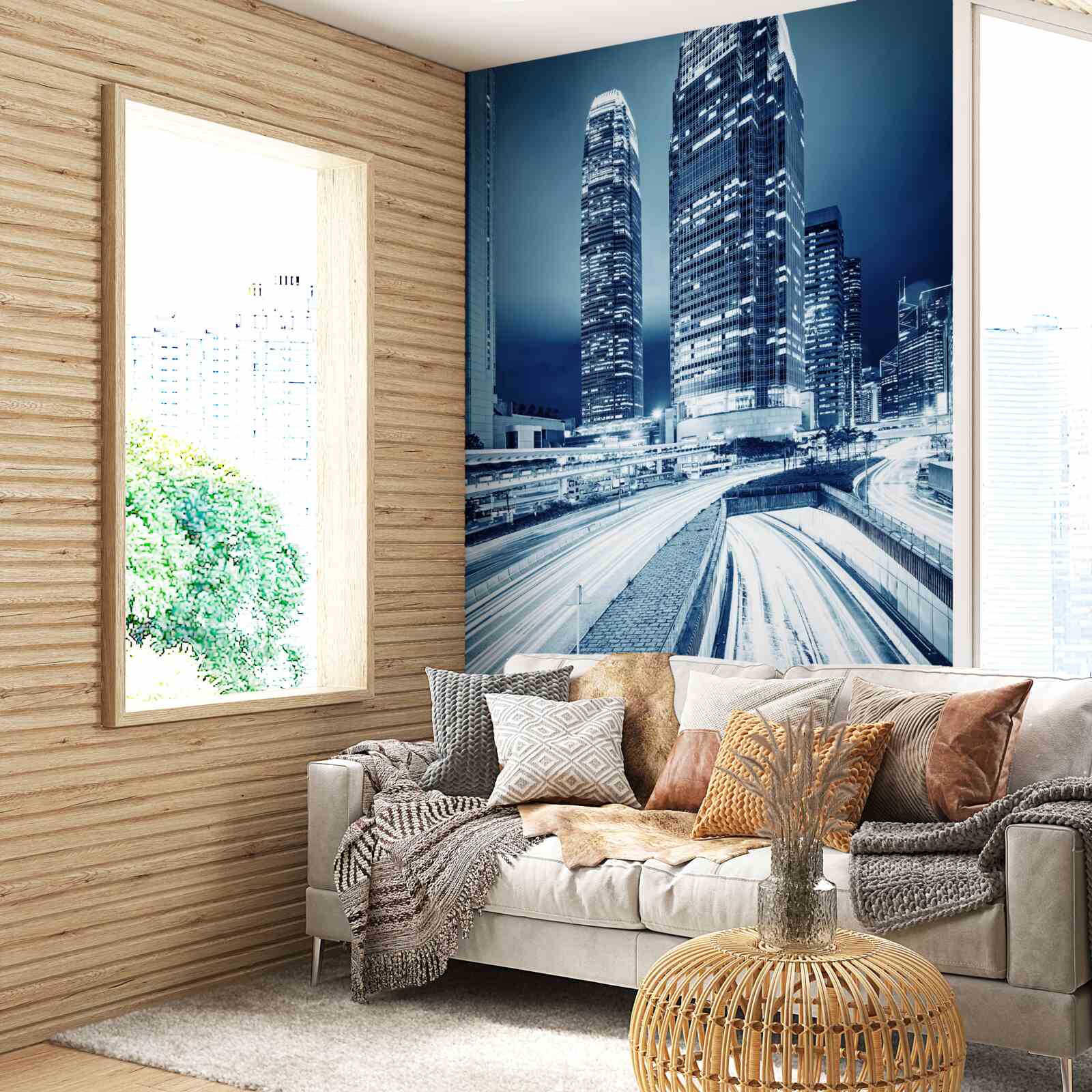 Фотошпалери Стежка, що веде до багатоповерхівок