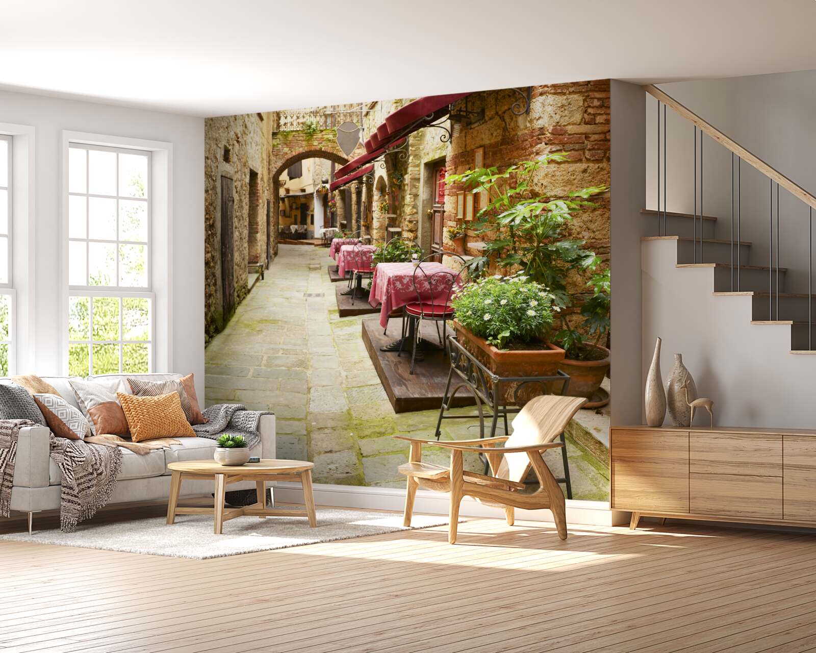 Фотошпалери тиха вулиця в історичній частині міста