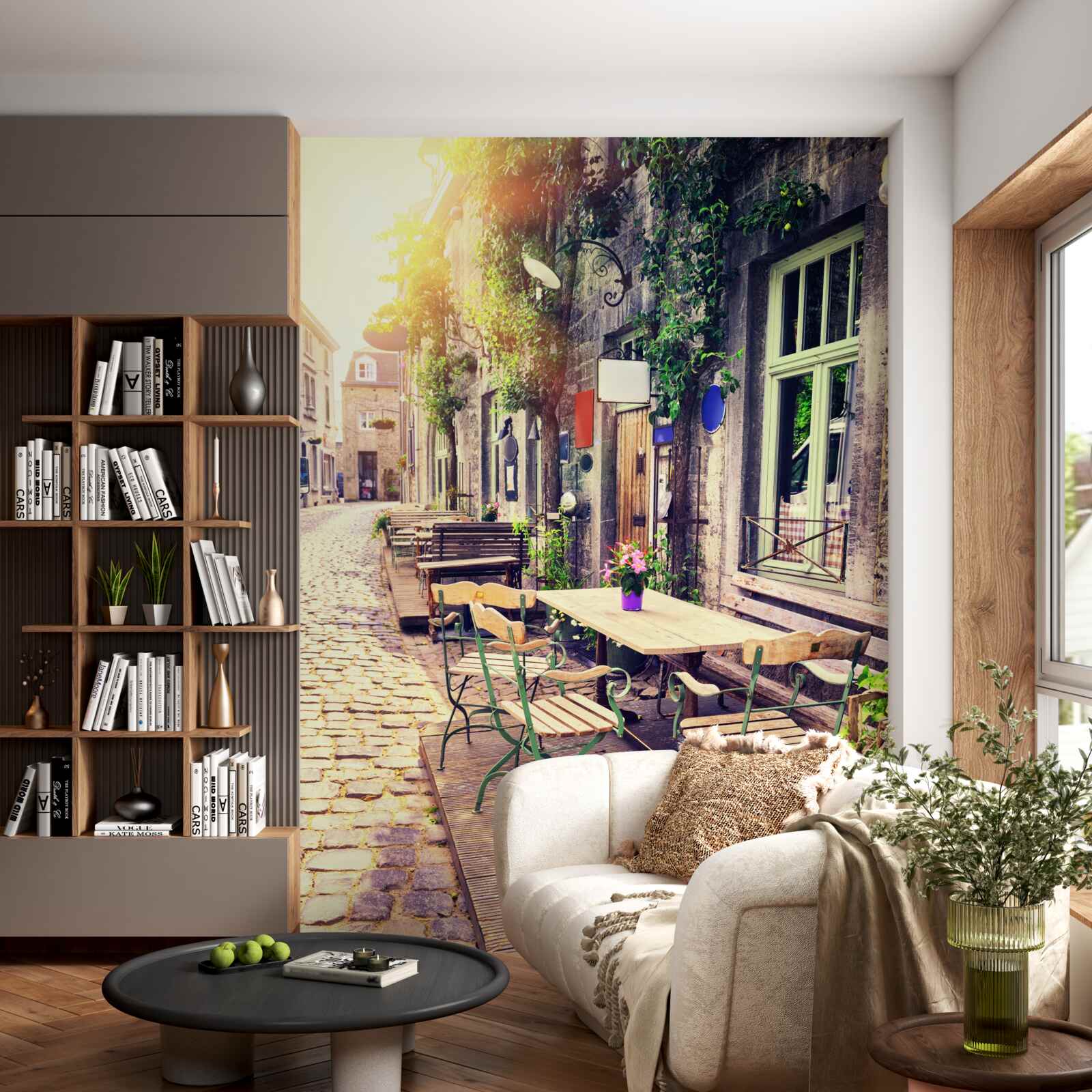 Фотошпалери сімейне кафе з затишною атмосферою на світанку