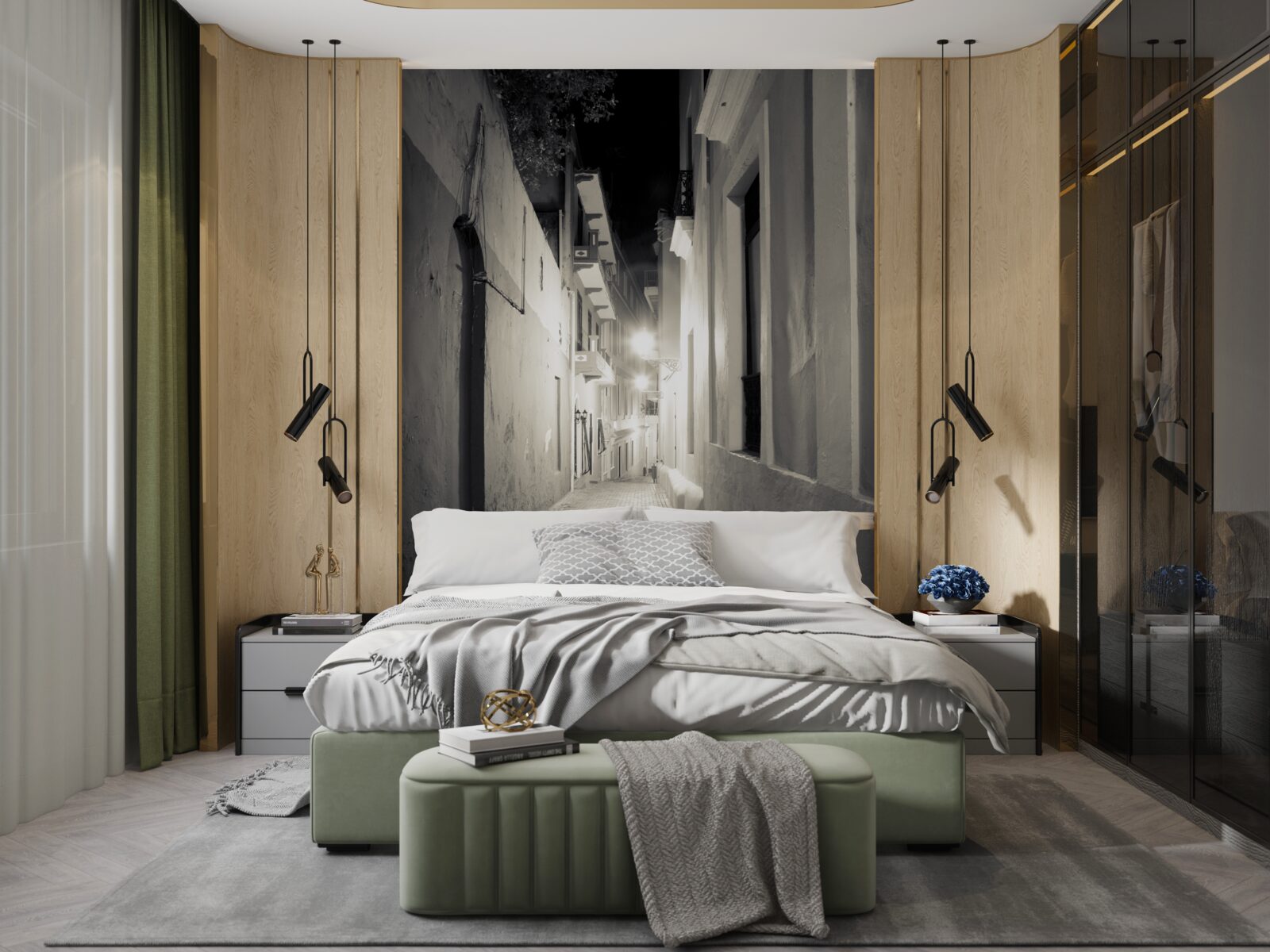 Фотошпалери нічна вулиця без людей