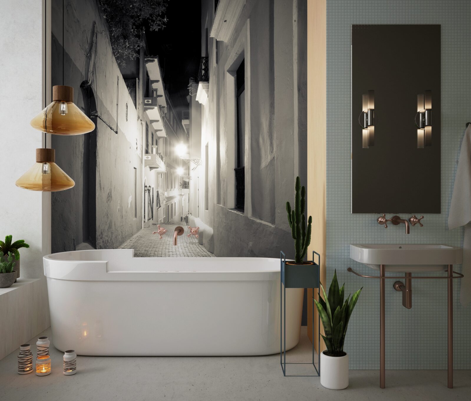 Фотошпалери нічна вулиця без людей