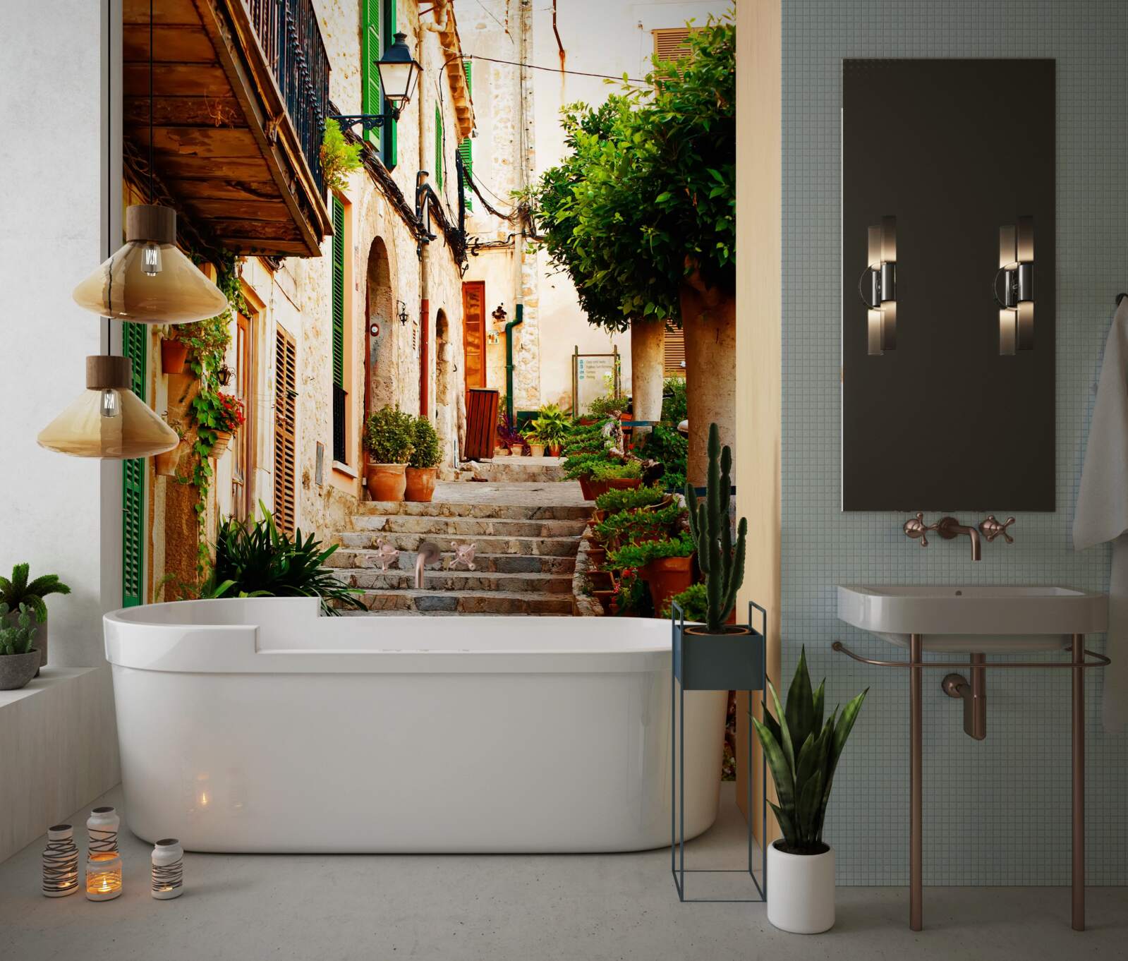 Фотошпалери кам'яні сходи для приватних будинків