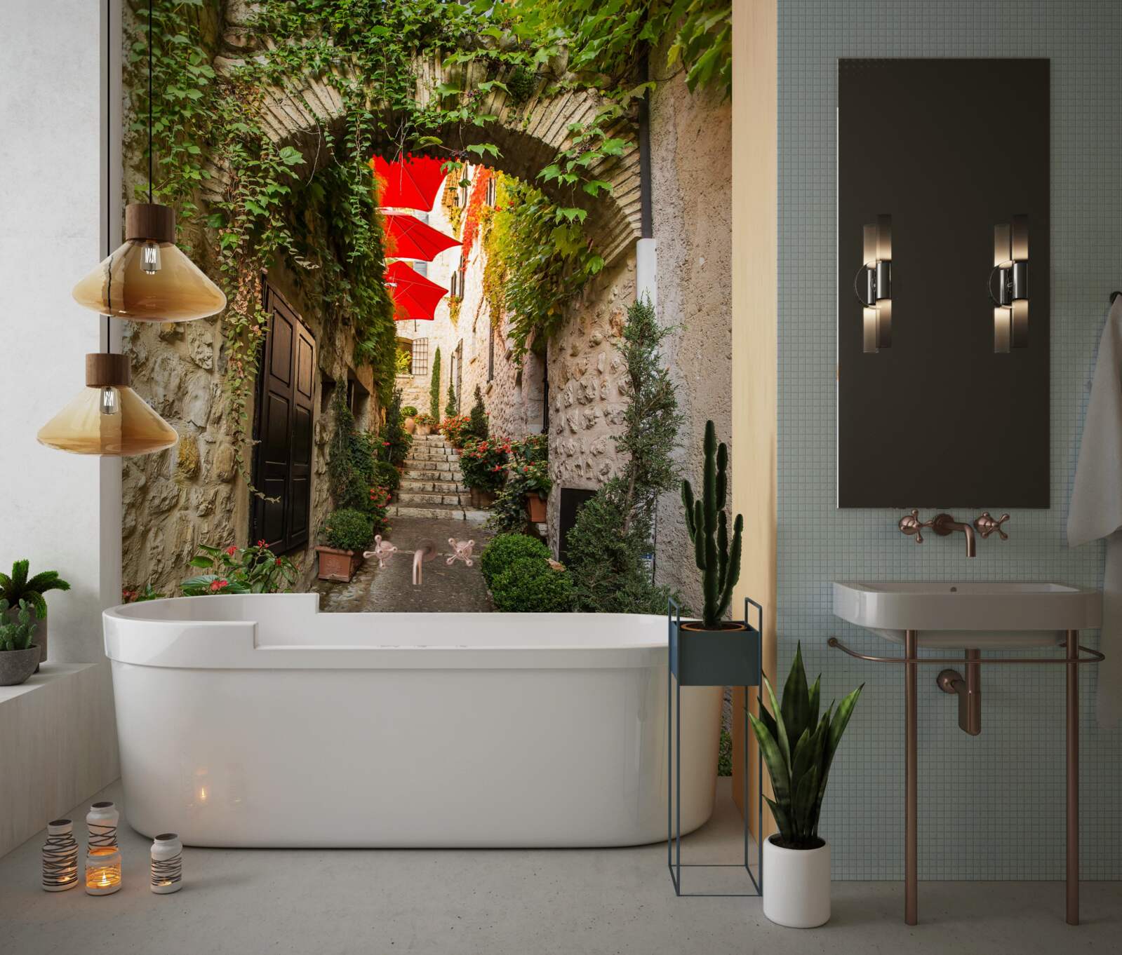 Фотошпалери Кам'яна арка на старовинній вулиці