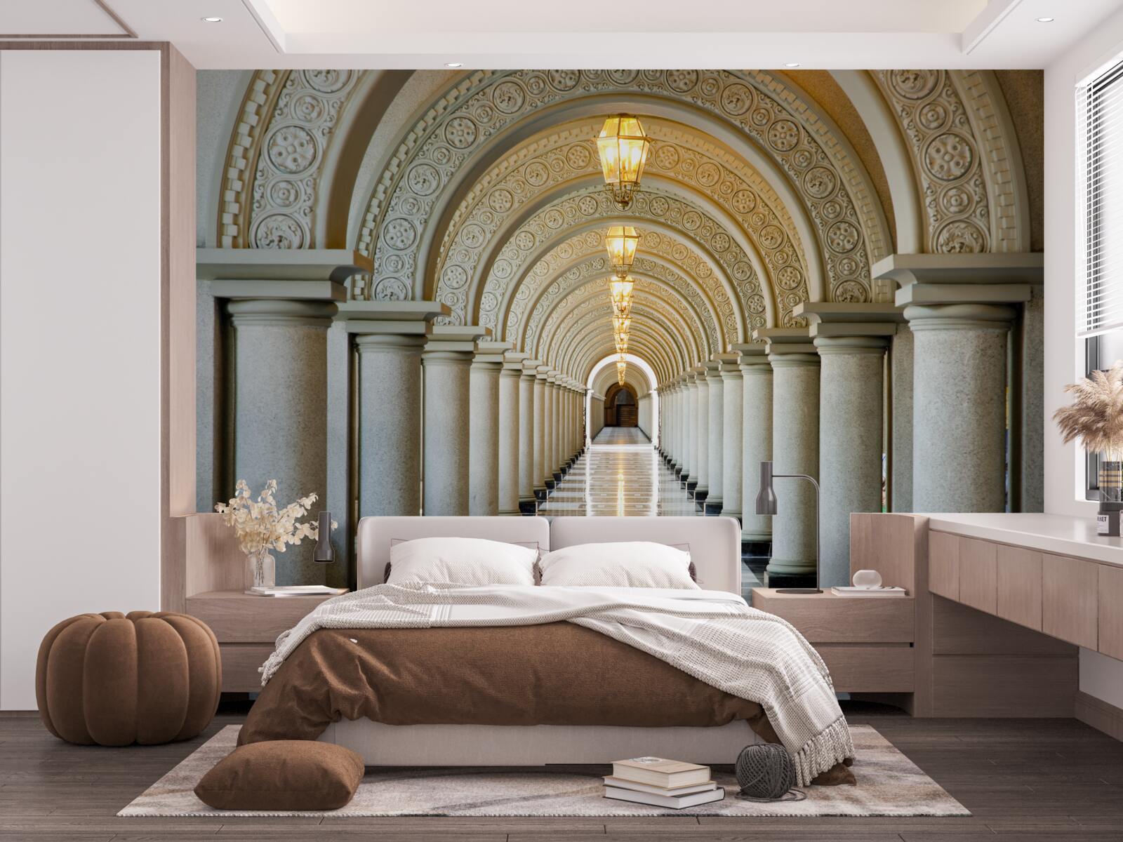 Фотошпалери нескінченний ряд мармурових колон