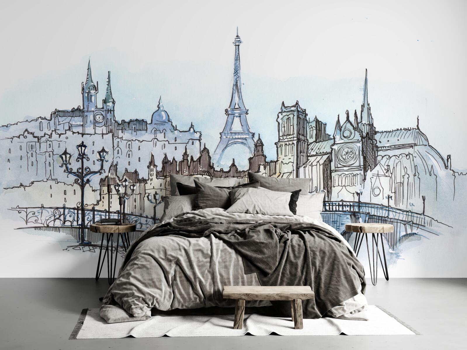 Фотошпалери променад у старовинному Парижі