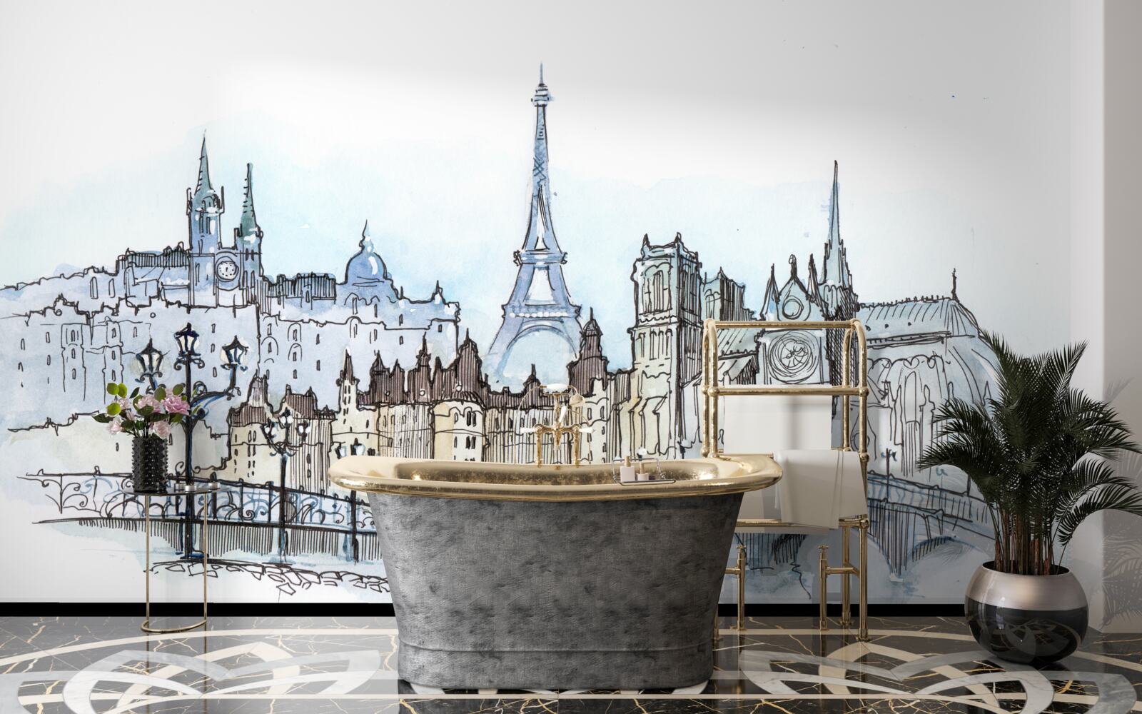 Фотошпалери променад у старовинному Парижі