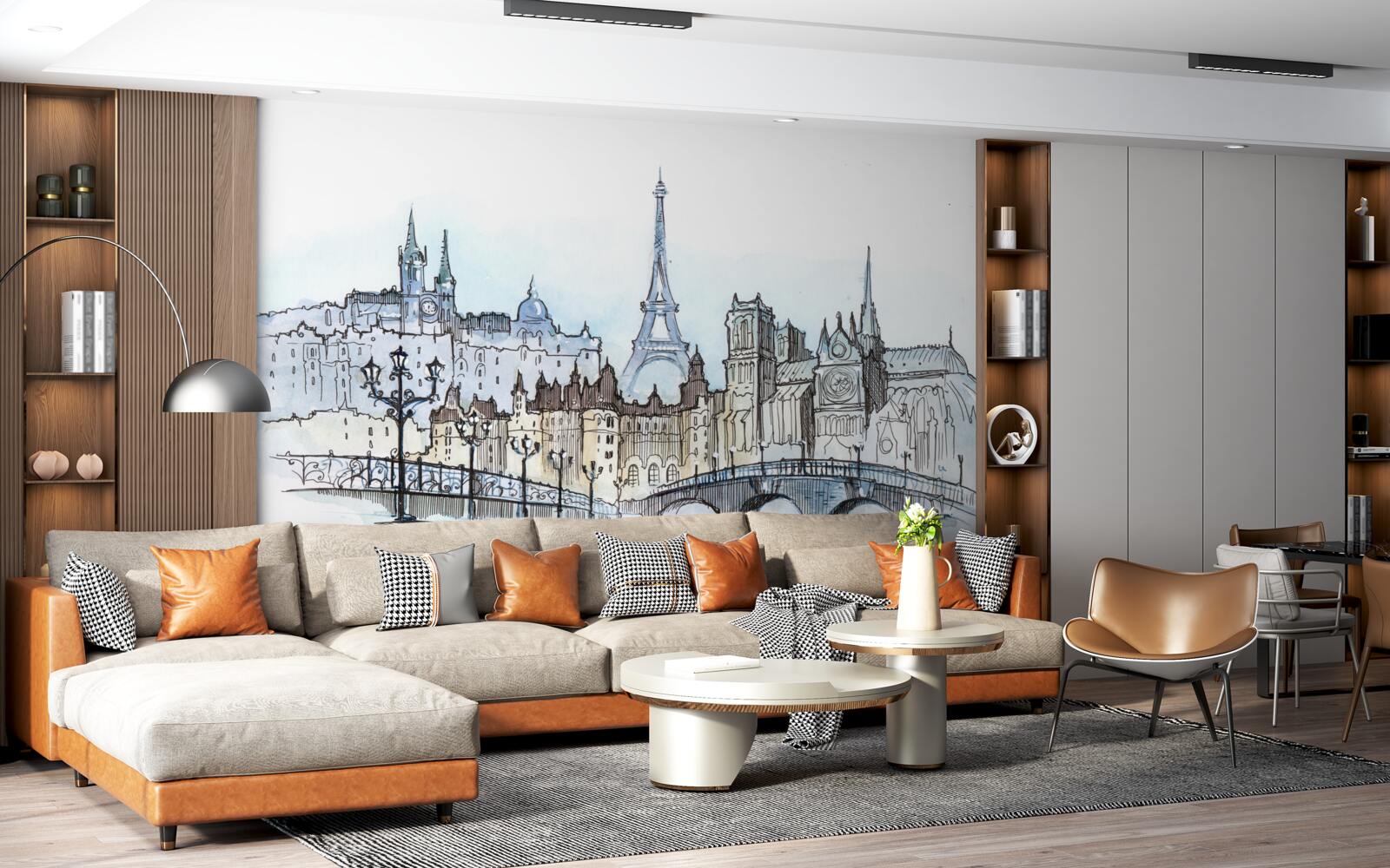 Фотошпалери променад у старовинному Парижі