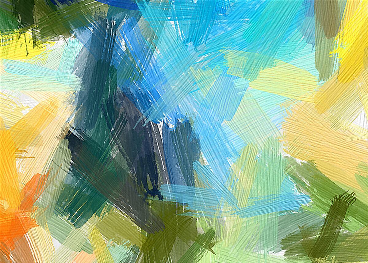 Фотошпалери осіння абстракція, створена олійними фарбами