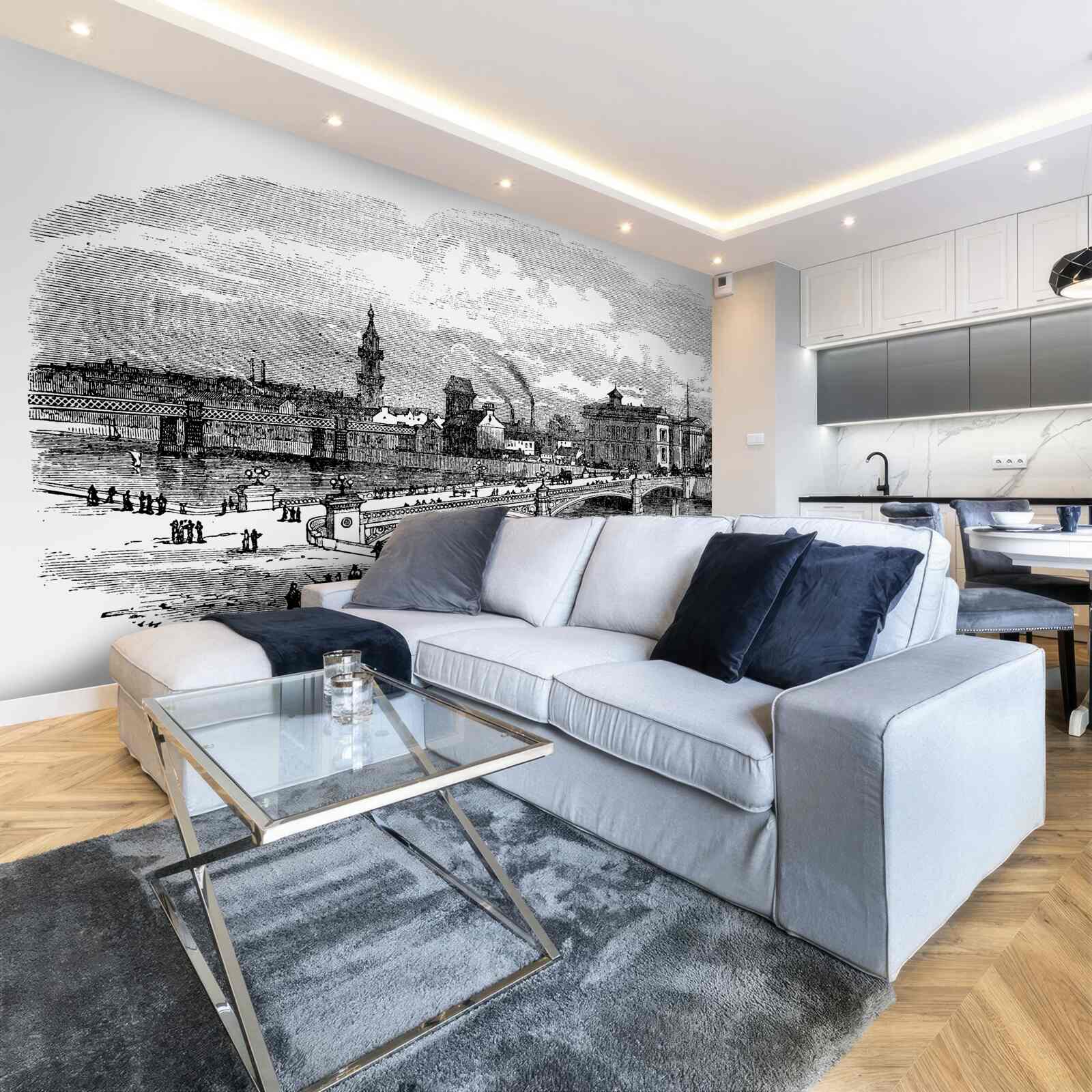 Фотошпалери ретро-міст альберта в глазго