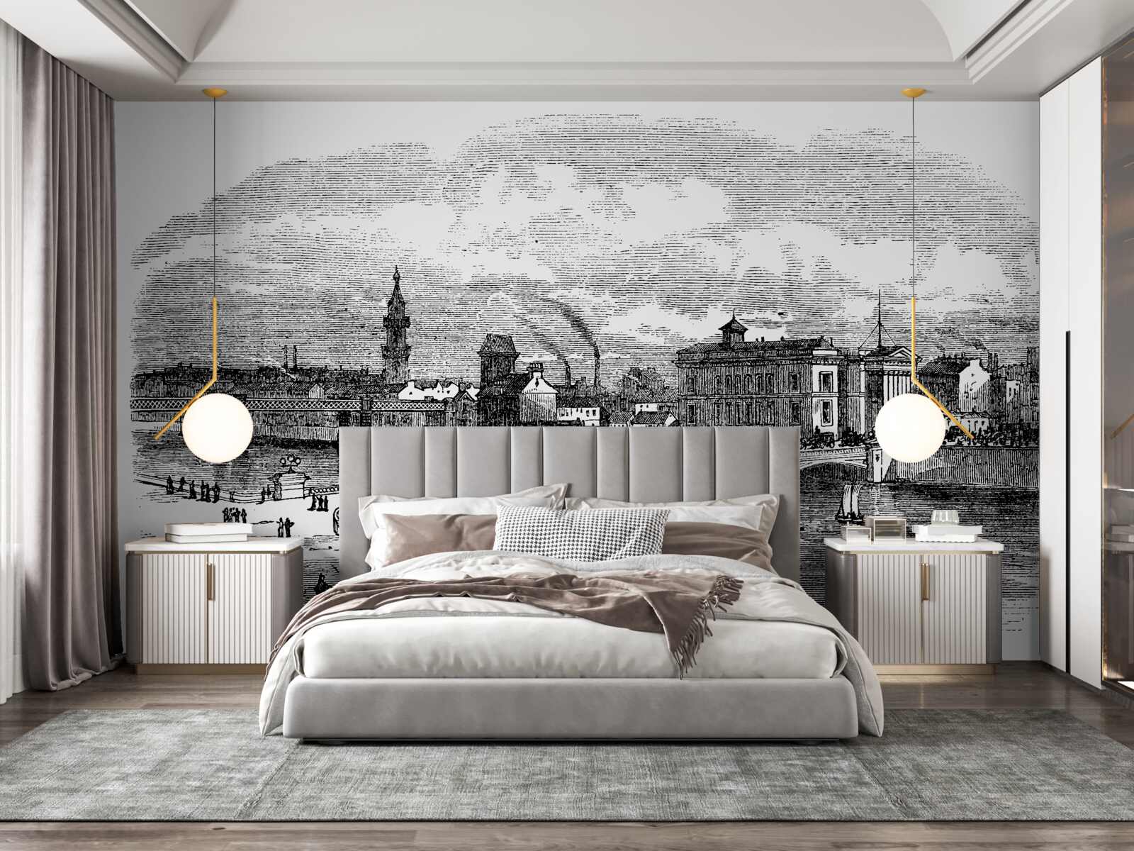 Фотошпалери ретро-міст альберта в глазго