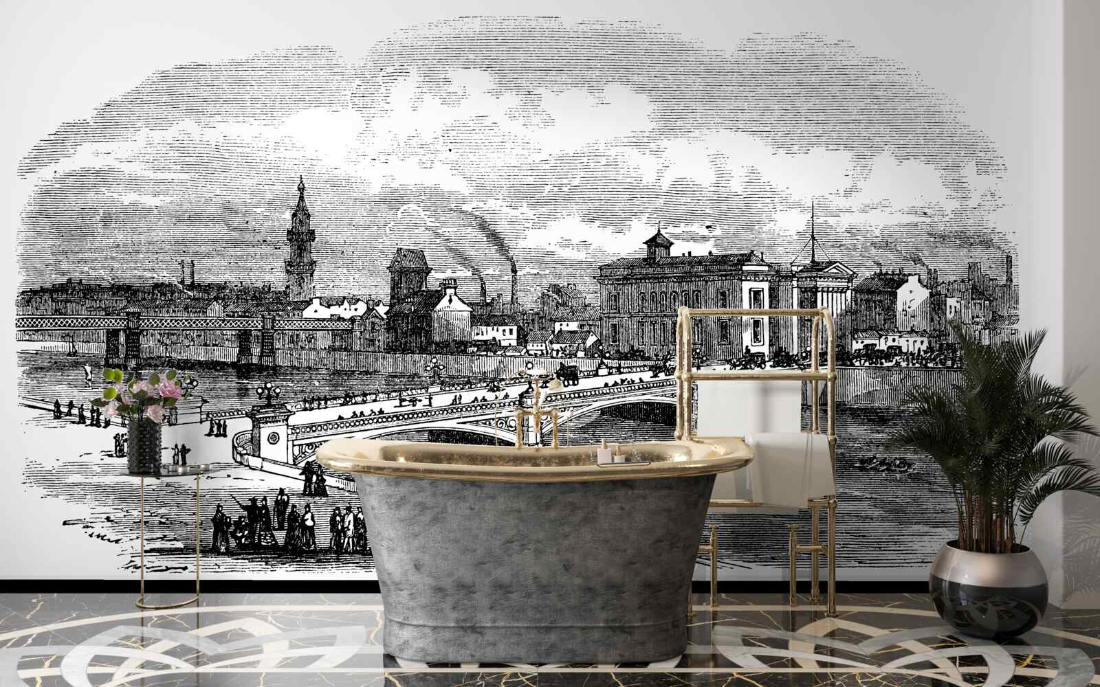 Фотошпалери ретро-міст альберта в глазго