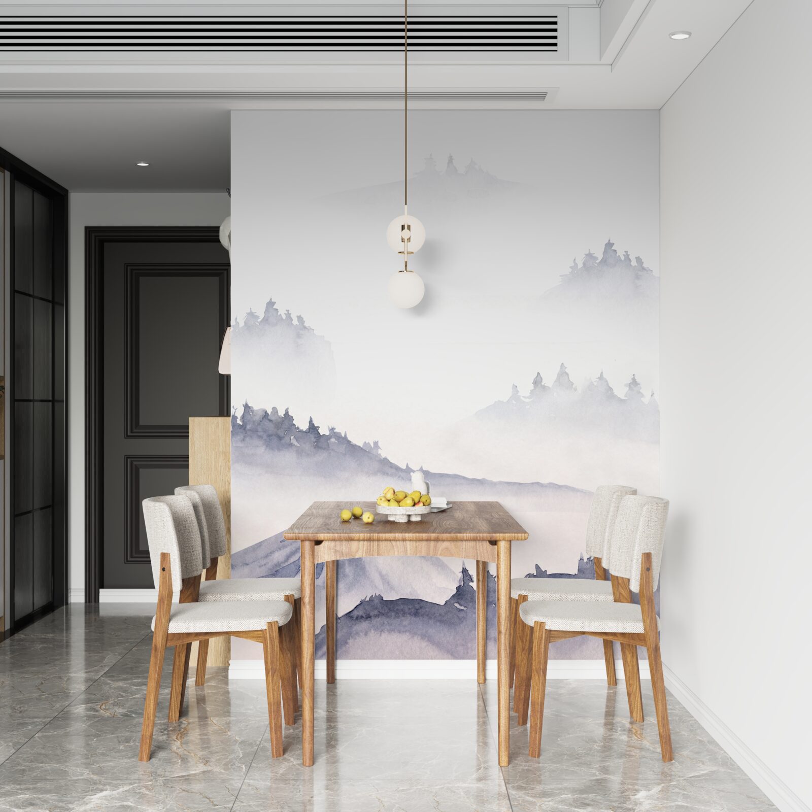 Фотошпалери гори занурені в туман