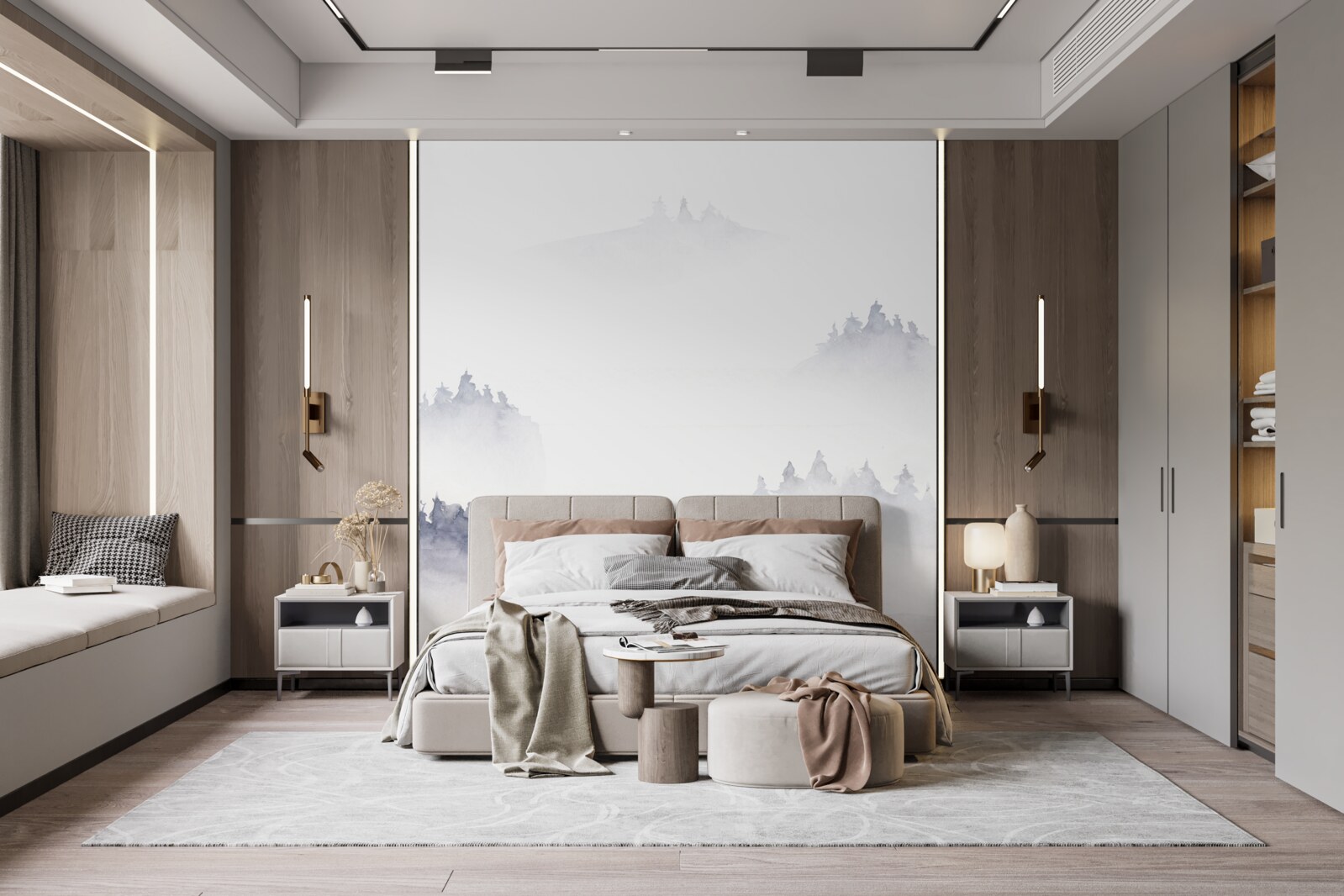 Фотошпалери гори занурені в туман