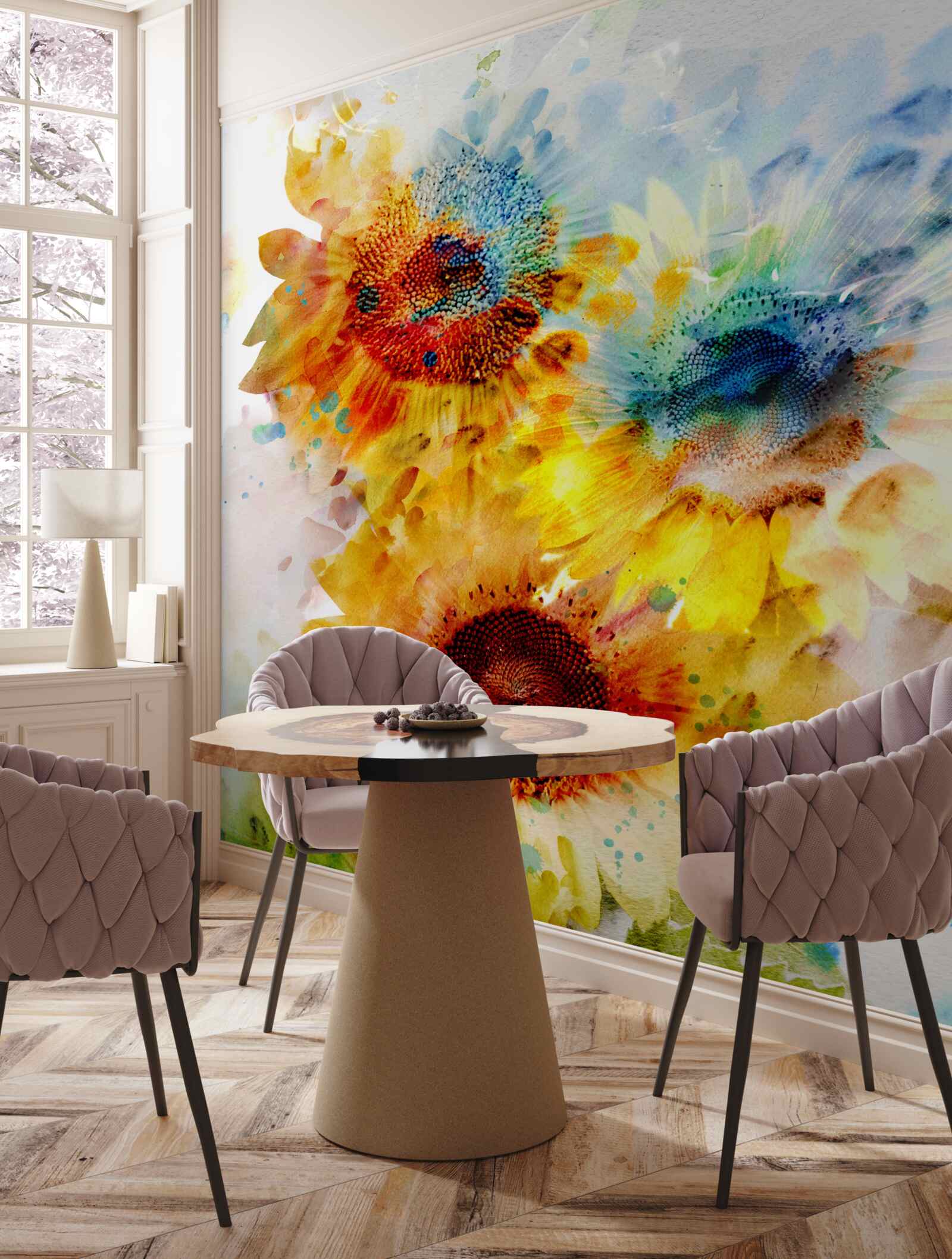 Фотошпалери букет літніх соняшників