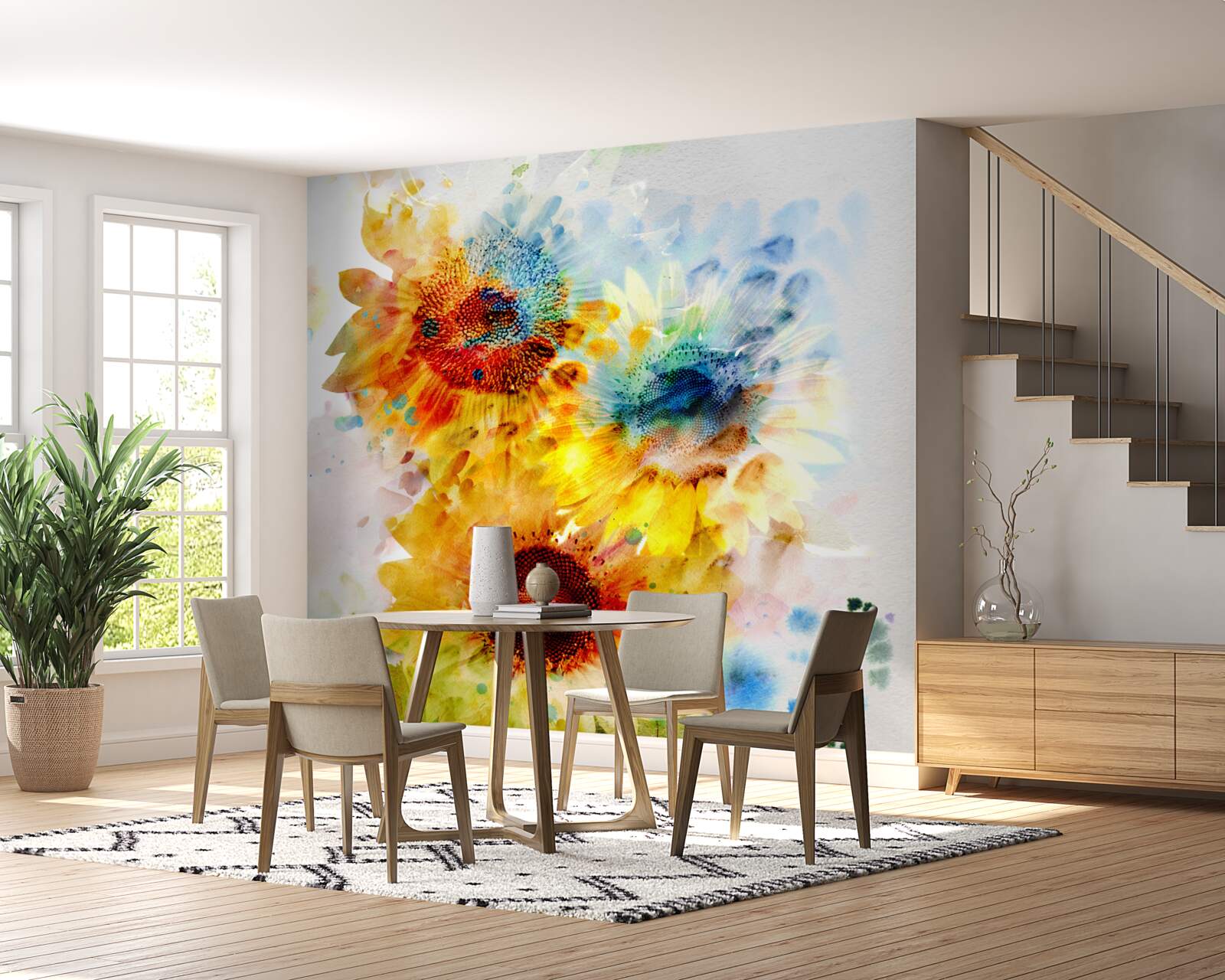 Фотошпалери букет літніх соняшників