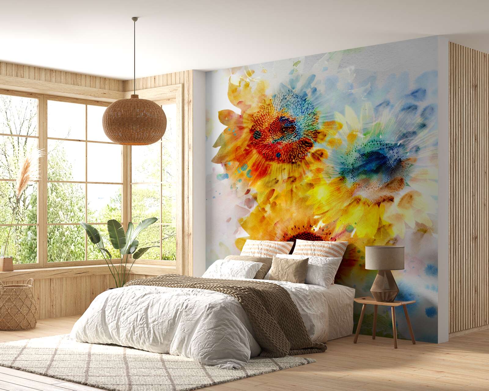 Фотошпалери букет літніх соняшників