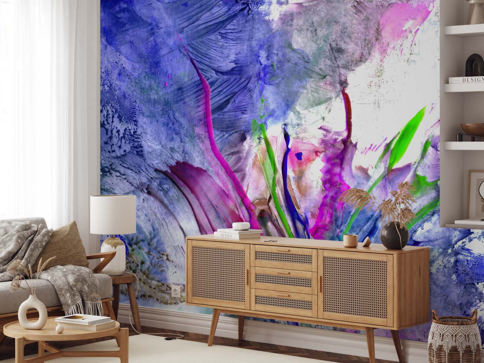 Фотошпалери абстракція в яскравих кольорових відтінках