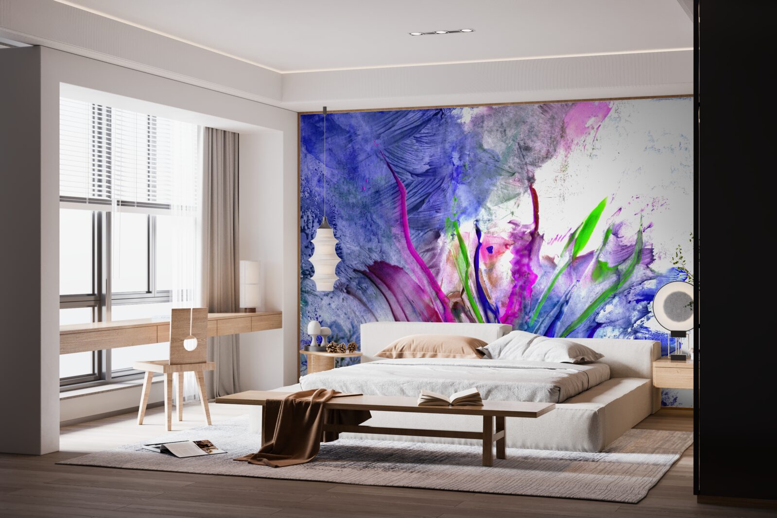 Фотошпалери абстракція в яскравих кольорових відтінках