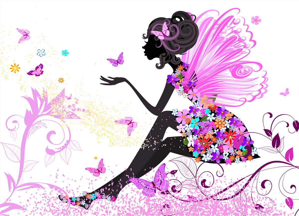 Фотошпалери весняна квіткова фея